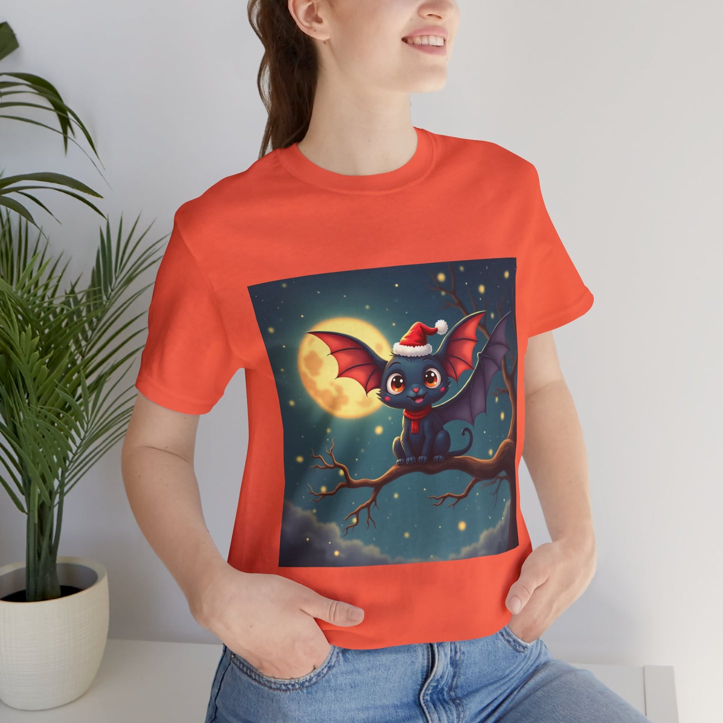 Adorable Festive Winter Bat Unisex Jersey Tee