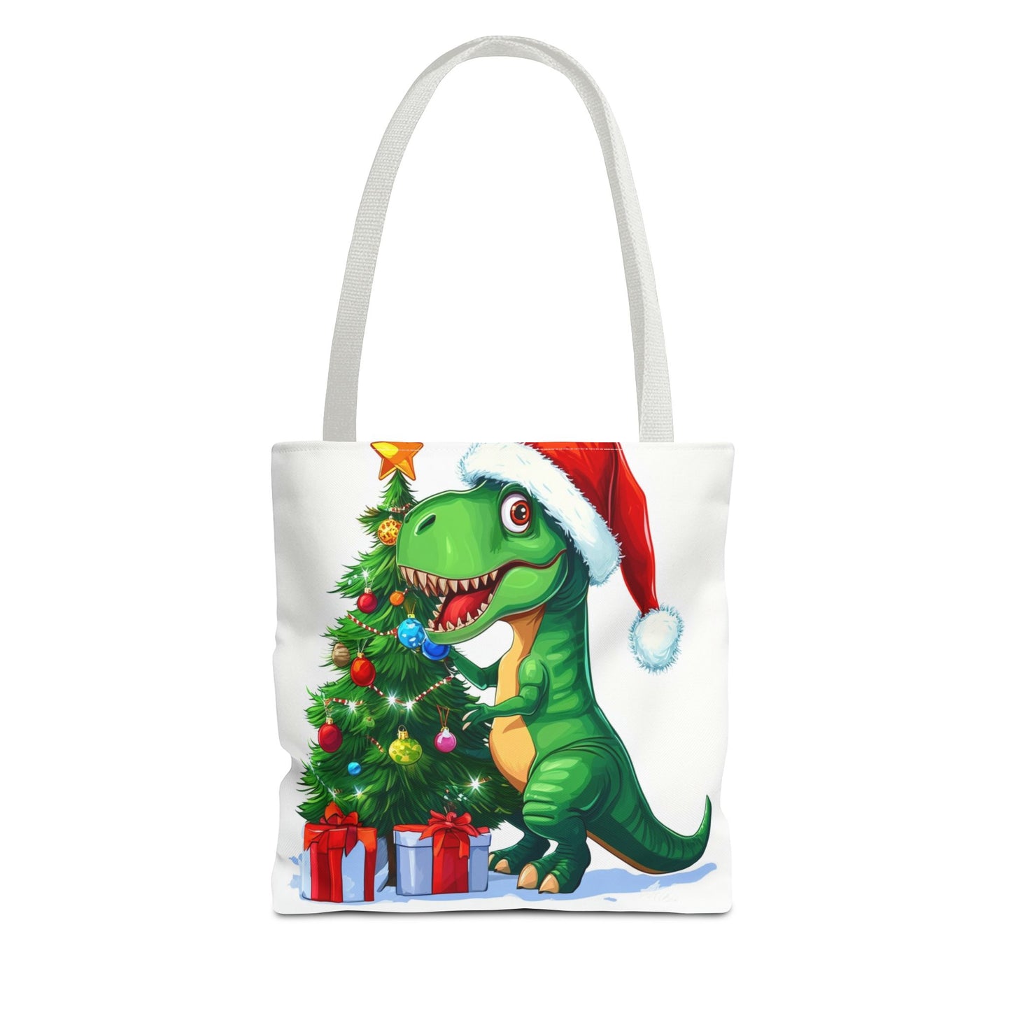 Holiday T-Rex Tote Bag (AOP)