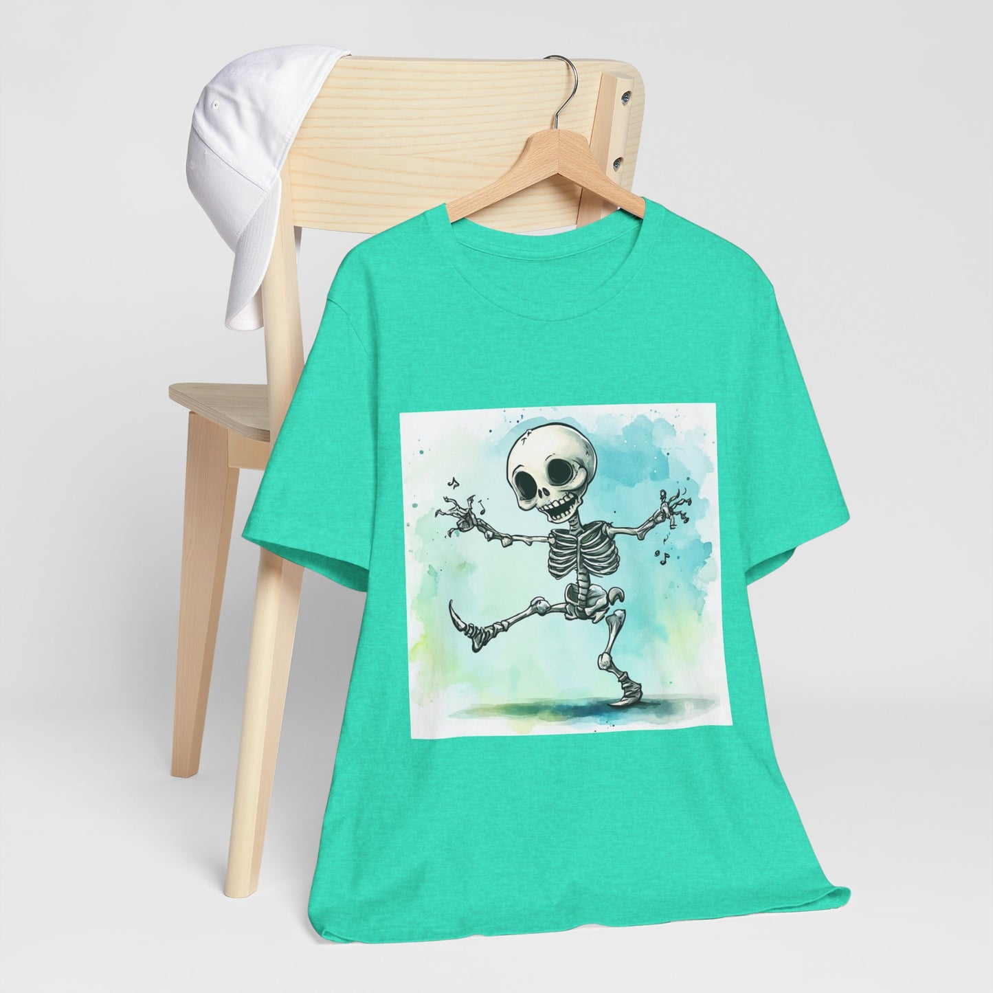 Happy Cute Skeleton Unisex Jersey Short Sleeve Tee