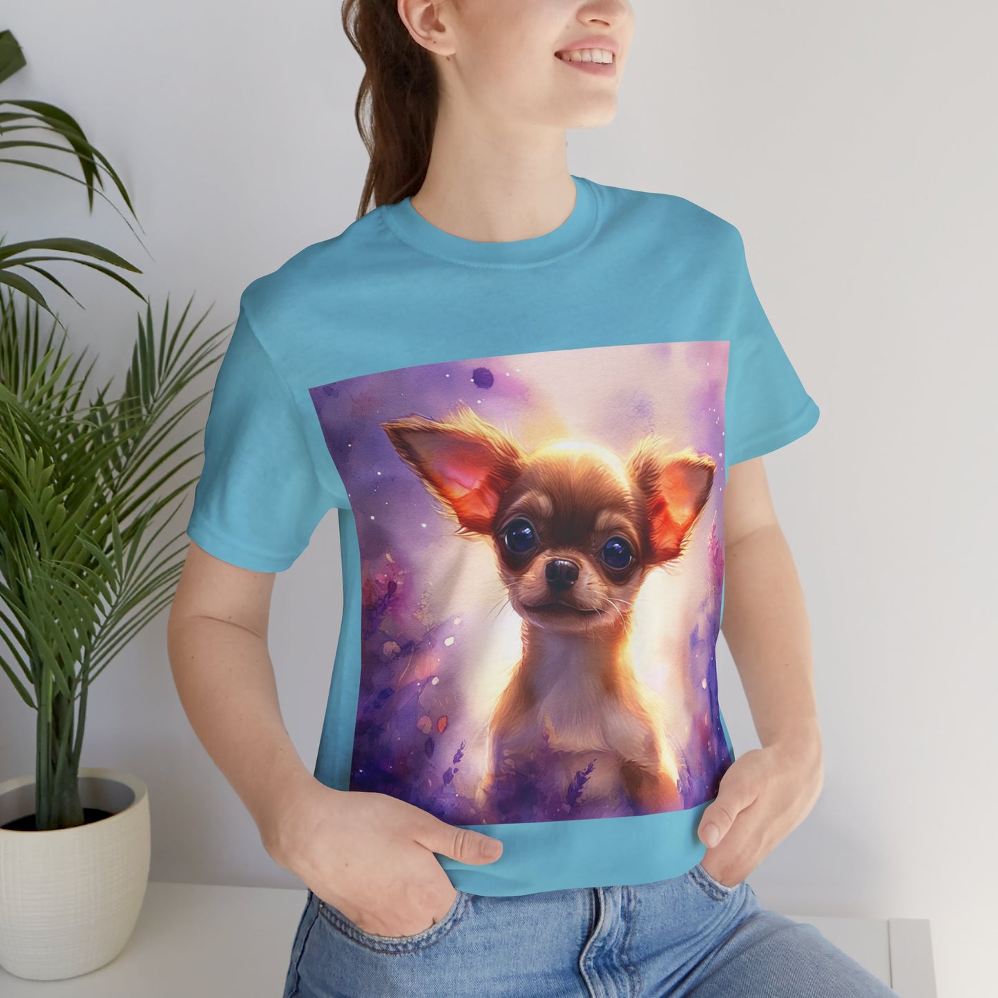 Galaxy Chihuahua Unisex Jersey Short Sleeve Tee