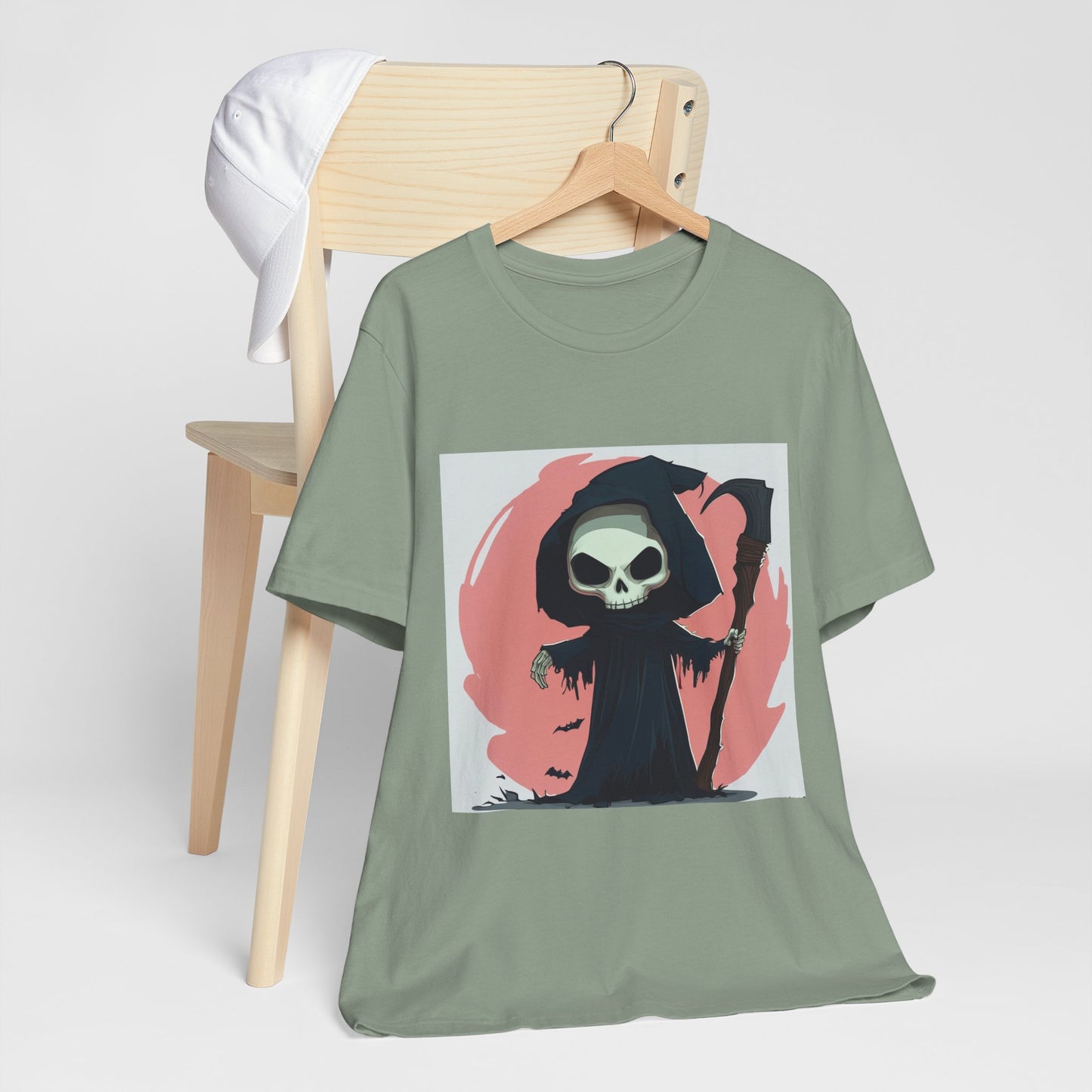 Cute Pink Grim Reaper Unisex Jersey Short Sleeve Tee