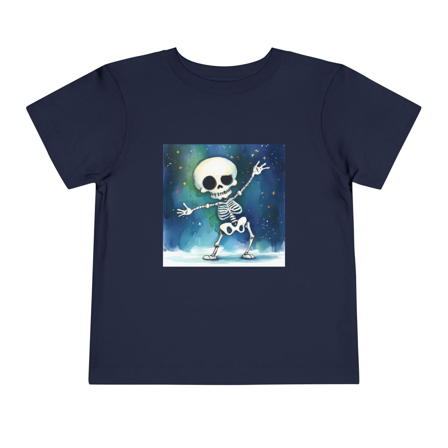 Cute Dancing Skeleton Toddler Short Sleeve Tee