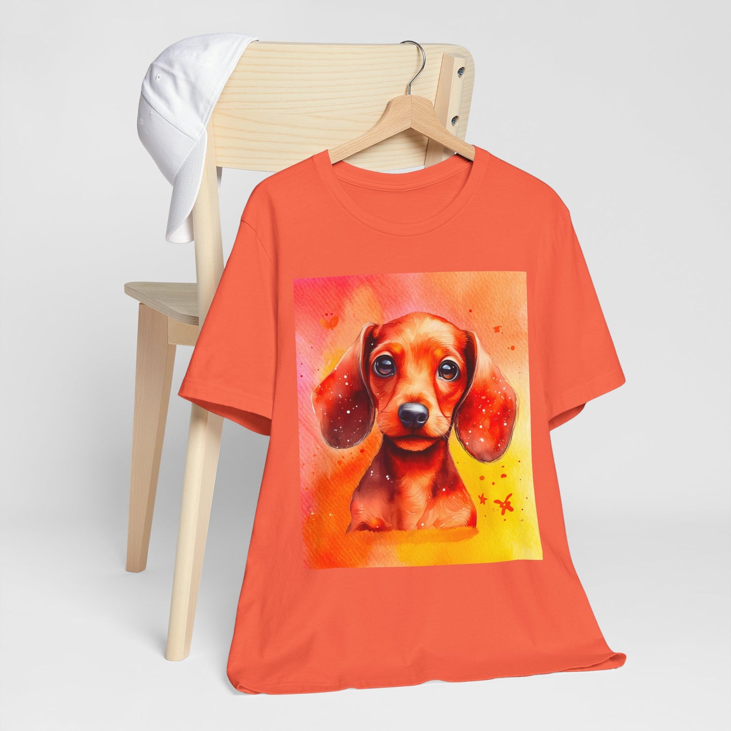 Red Dachshund Unisex Jersey Short Sleeve Tee