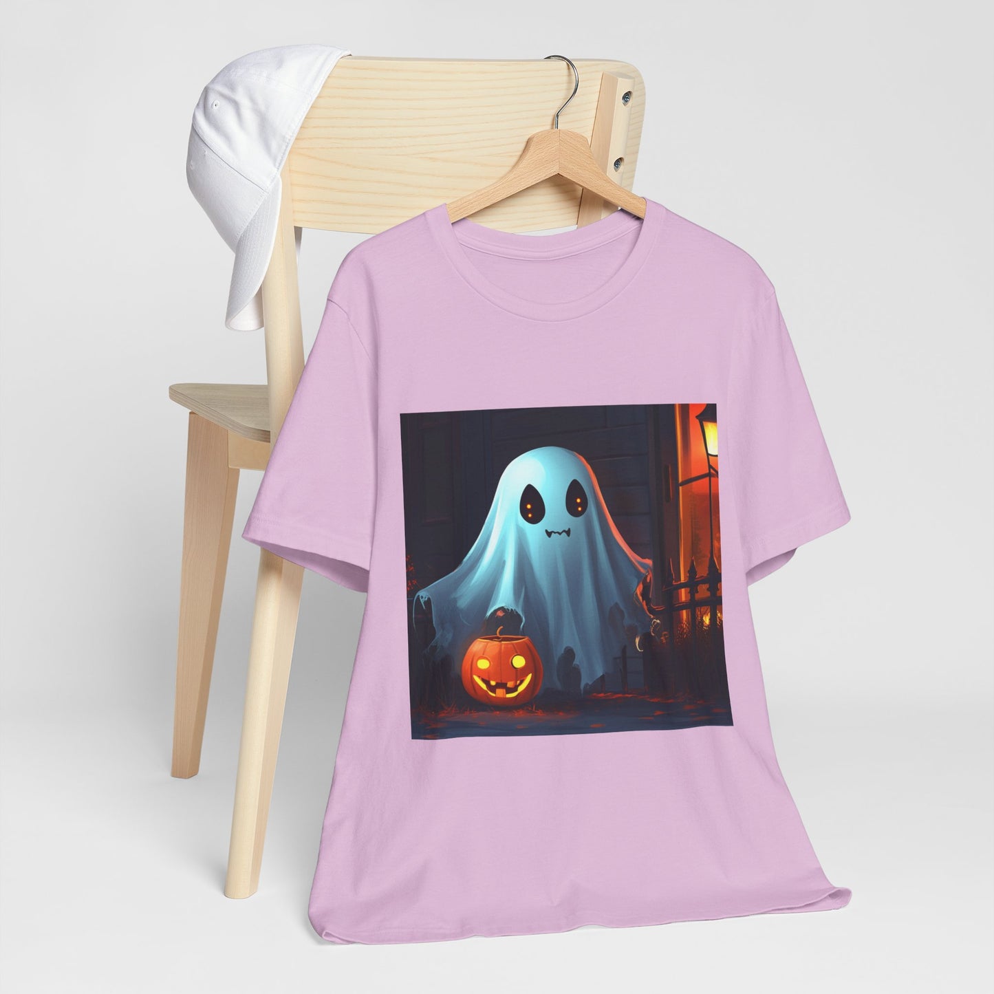 Cute Ghost Trick or Treating Unisex Jersey Short Sleeve Tee