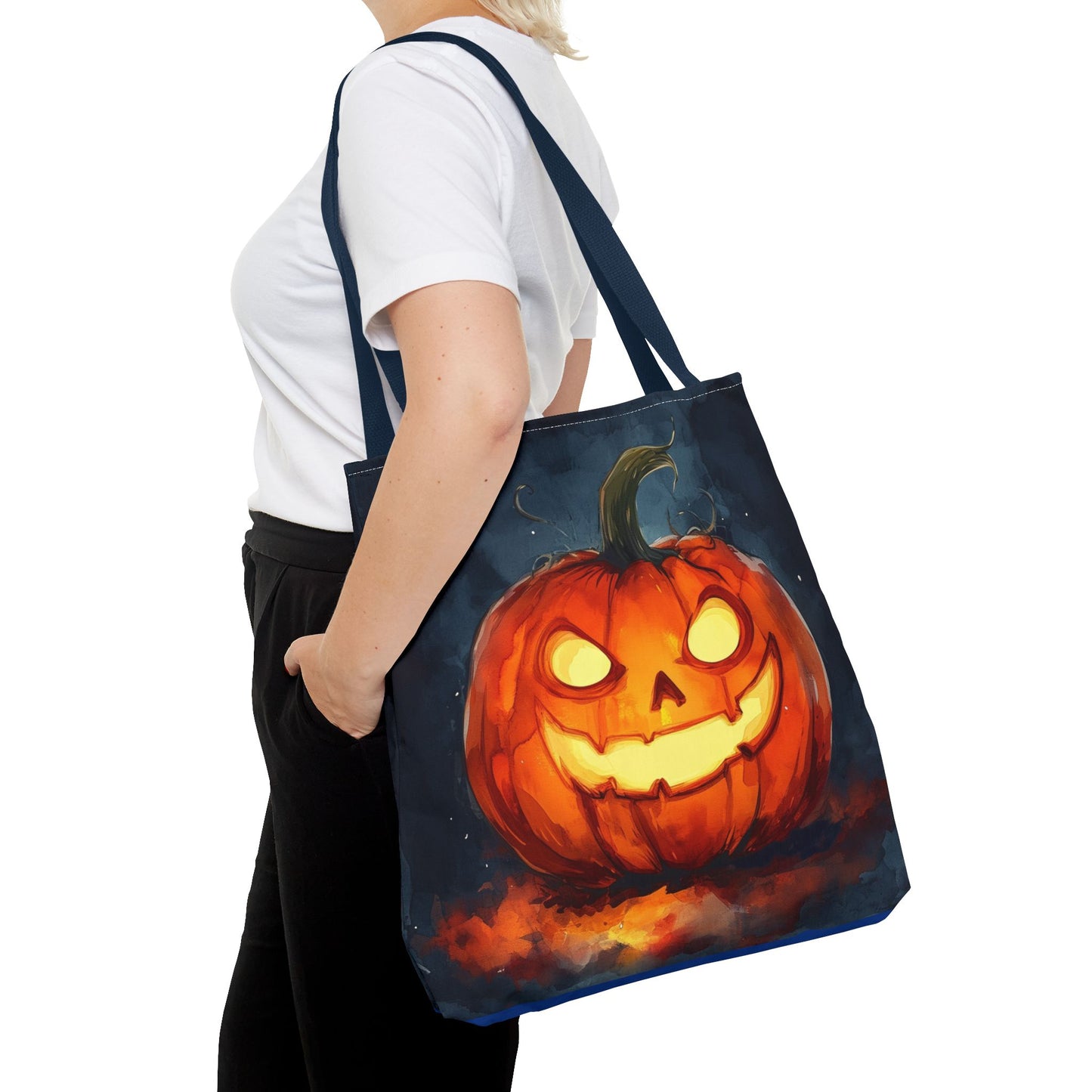 Cute Creepy Jack o Lantern Tote Bag (AOP)