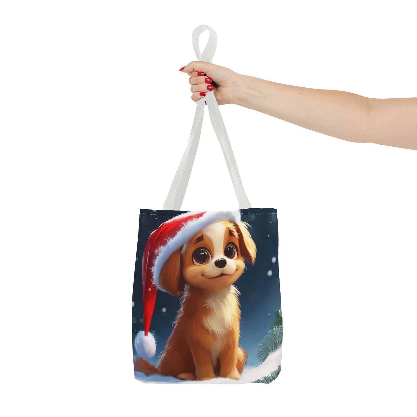 Cute Holiday Puppy Tote Bag (AOP)