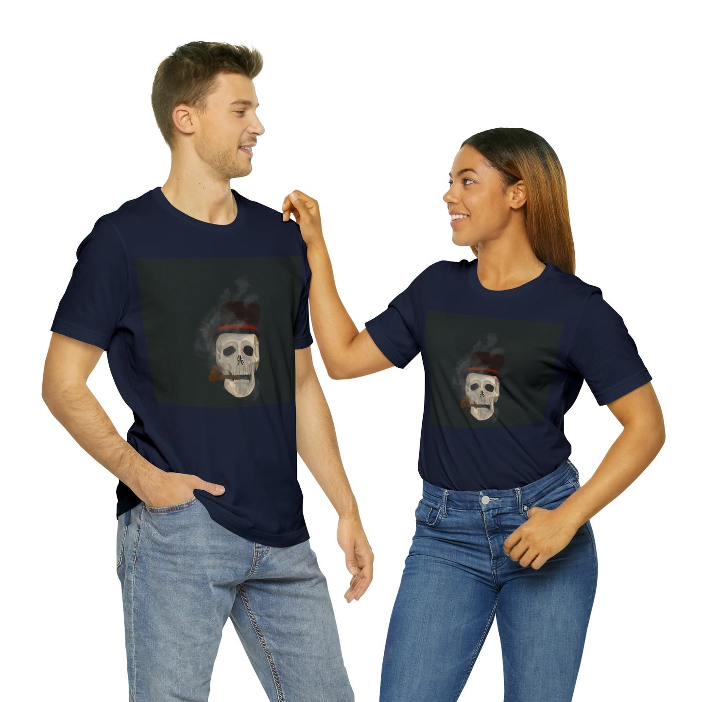 Smoking SkullUnisex Jersey Short Sleeve Tee