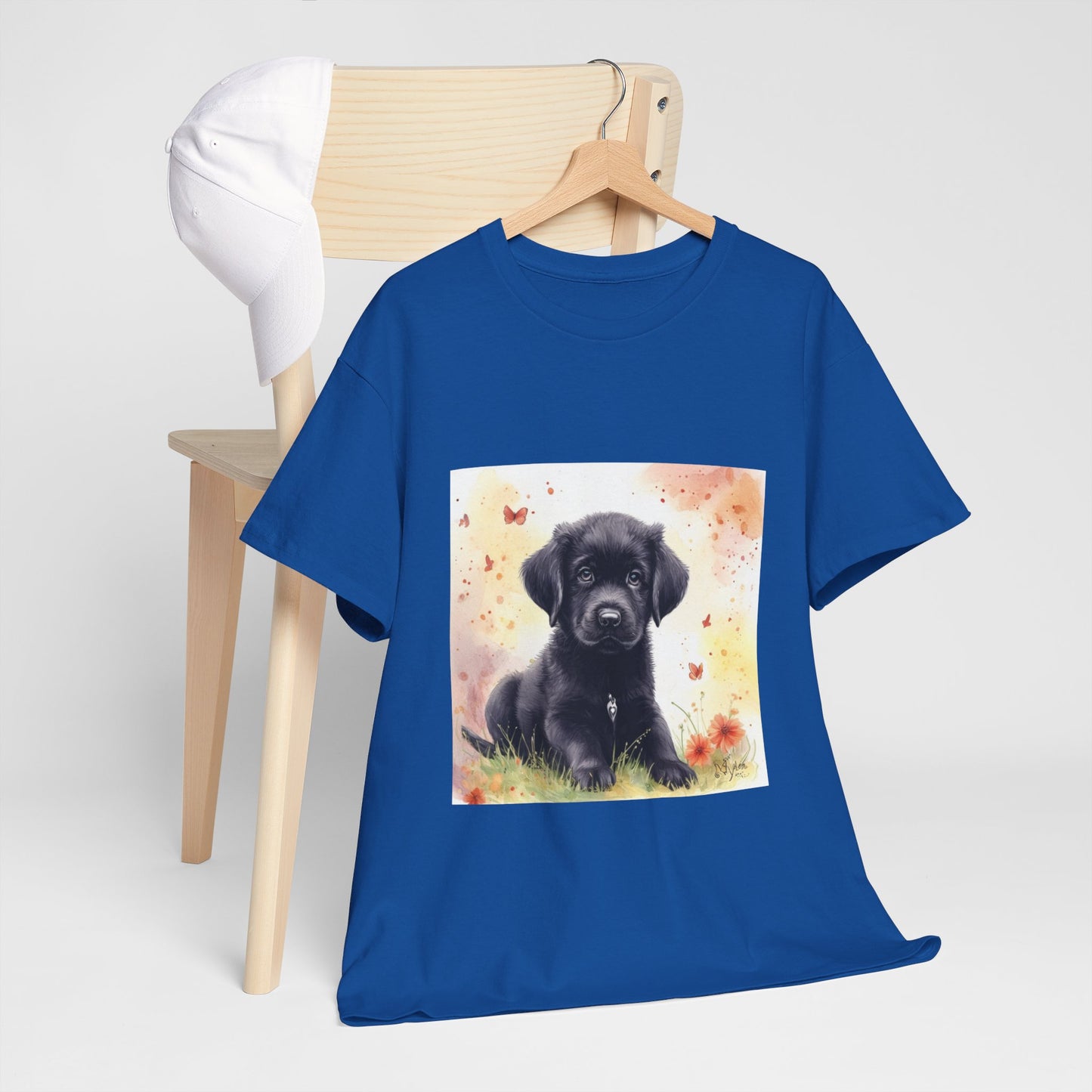 Black Lab Puppy Unisex Heavy Cotton Tee