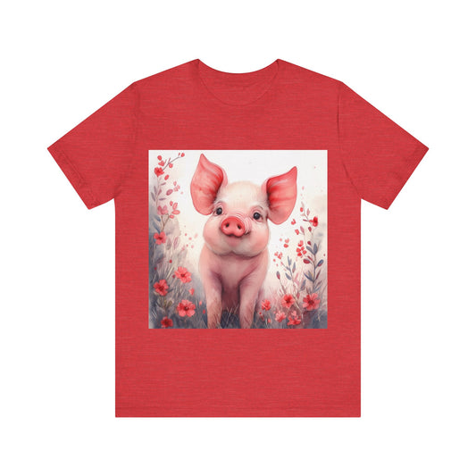 Cute Piglet Unisex Jersey Short Sleeve Tee