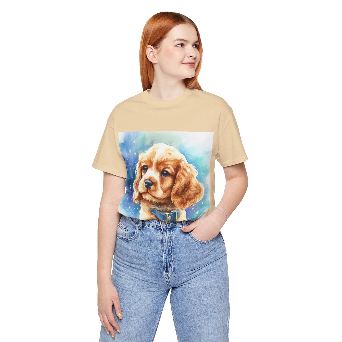 Starry Cocker Spaniel Unisex Jersey Short Sleeve Tee