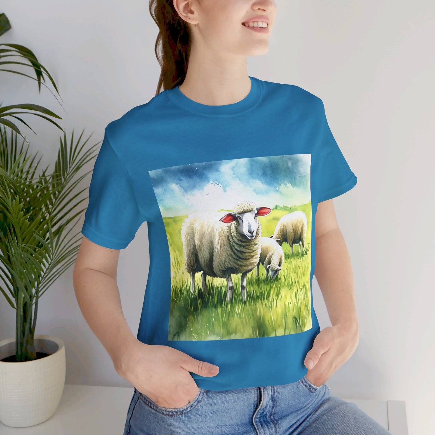 Adorable Sheep Unisex Jersey Short Sleeve Tee