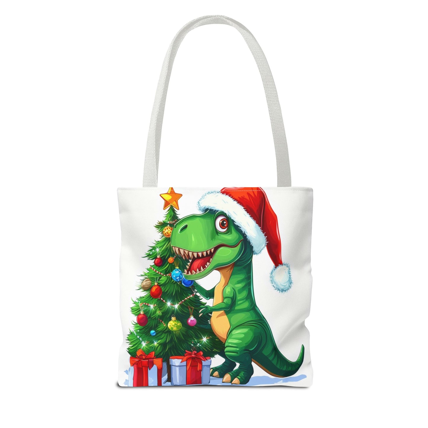 Holiday T-Rex Tote Bag (AOP)