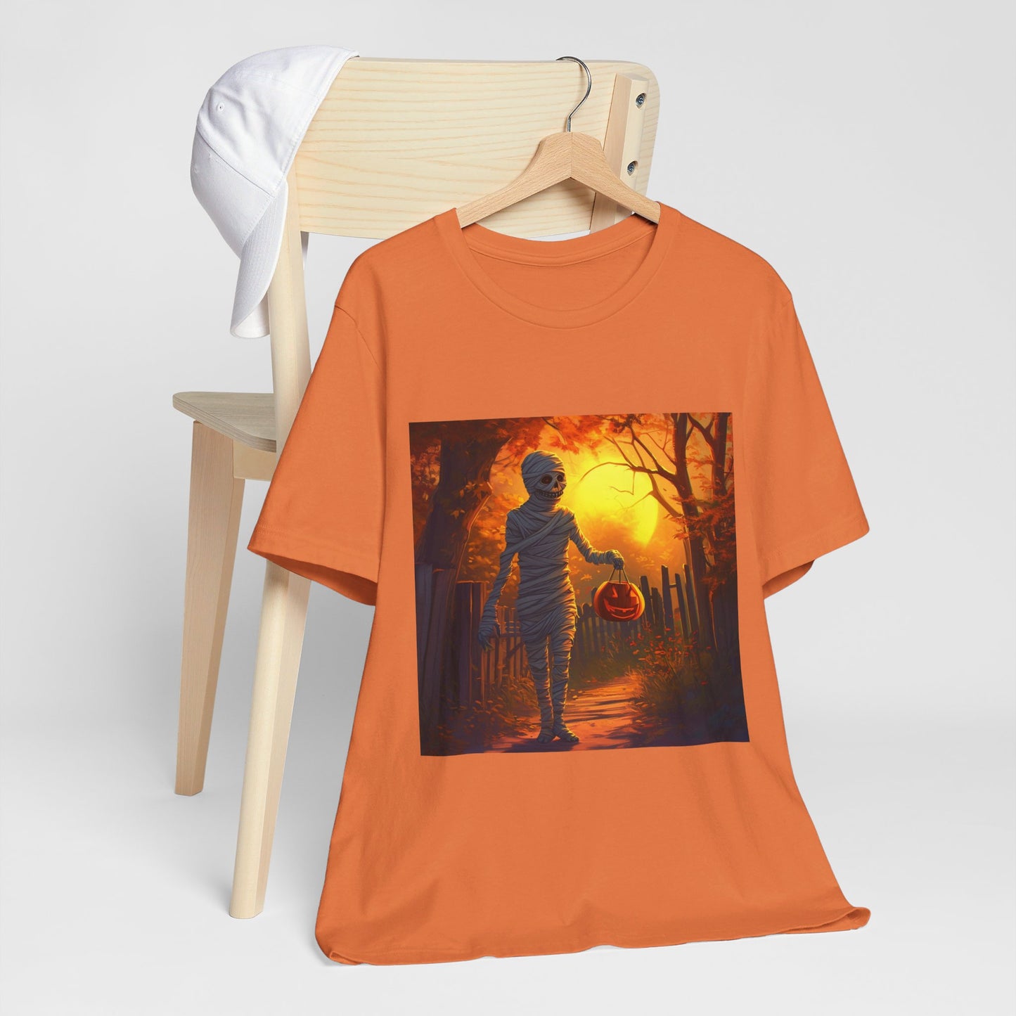 Halloween Sunset Mummy Unisex Jersey Short Sleeve Tee