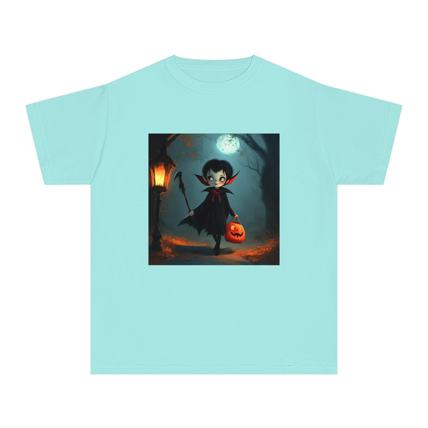 Cute Trick or Treating Vampire Youth Midweight Tee