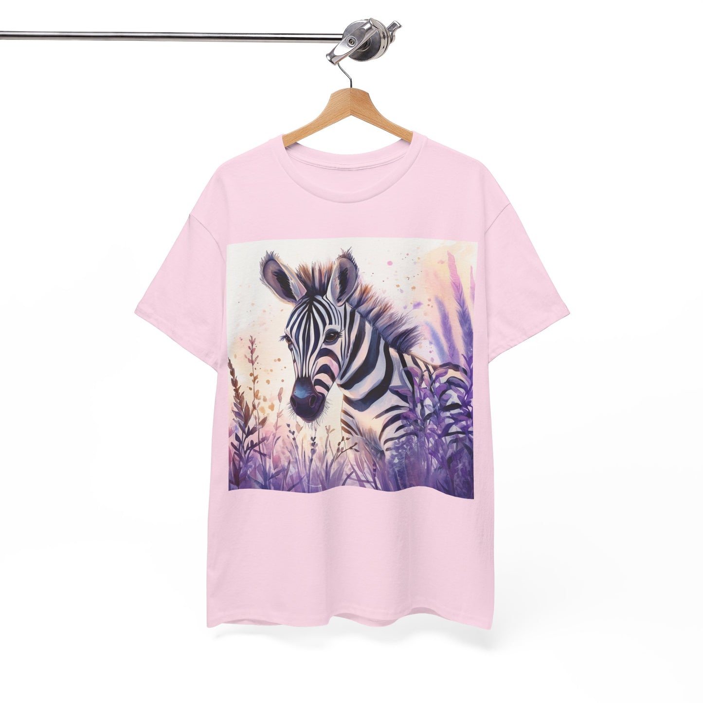 Cute Baby Zebra Unisex Heavy Cotton Tee