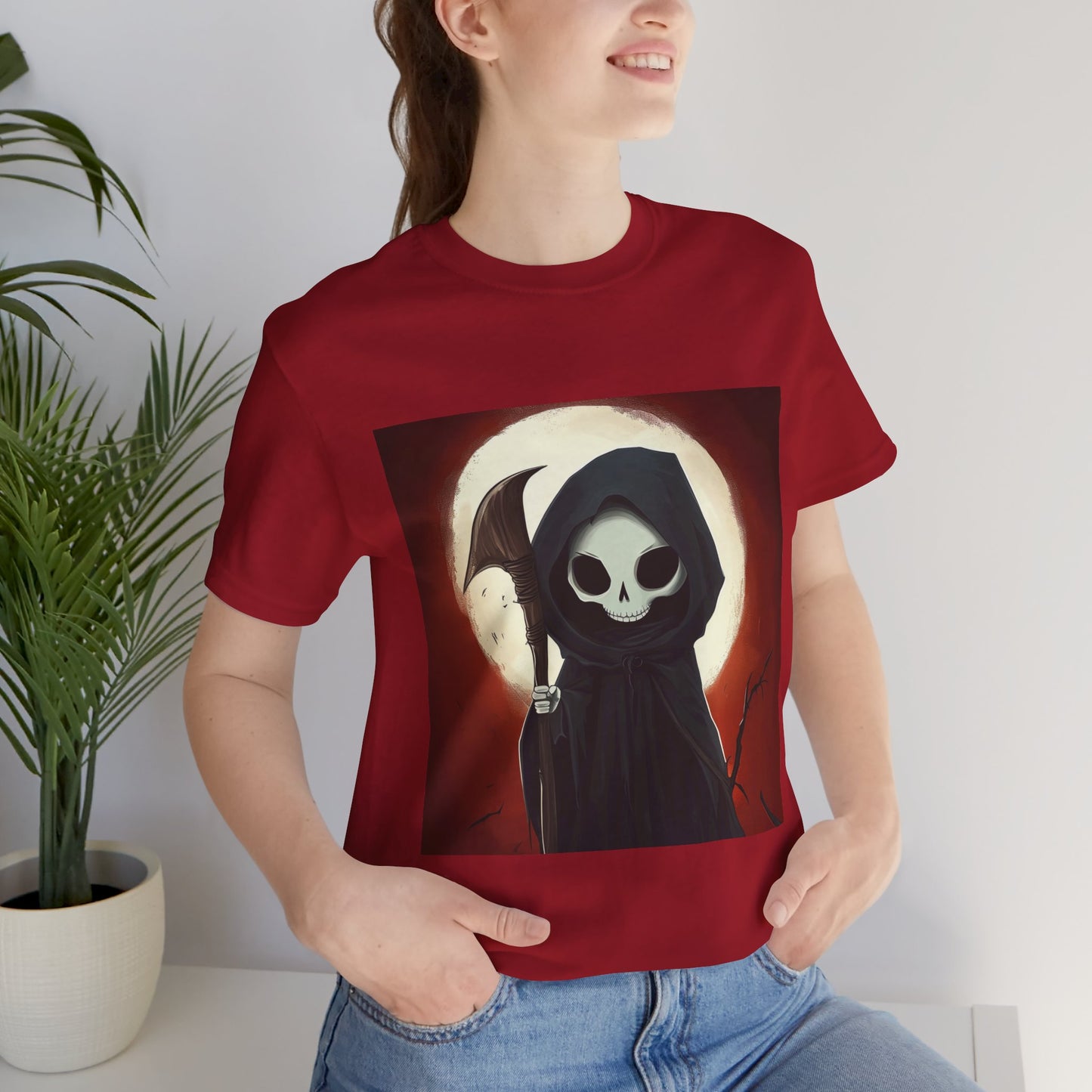 Cute Grim Reaper Unisex Jersey Short Sleeve Tee