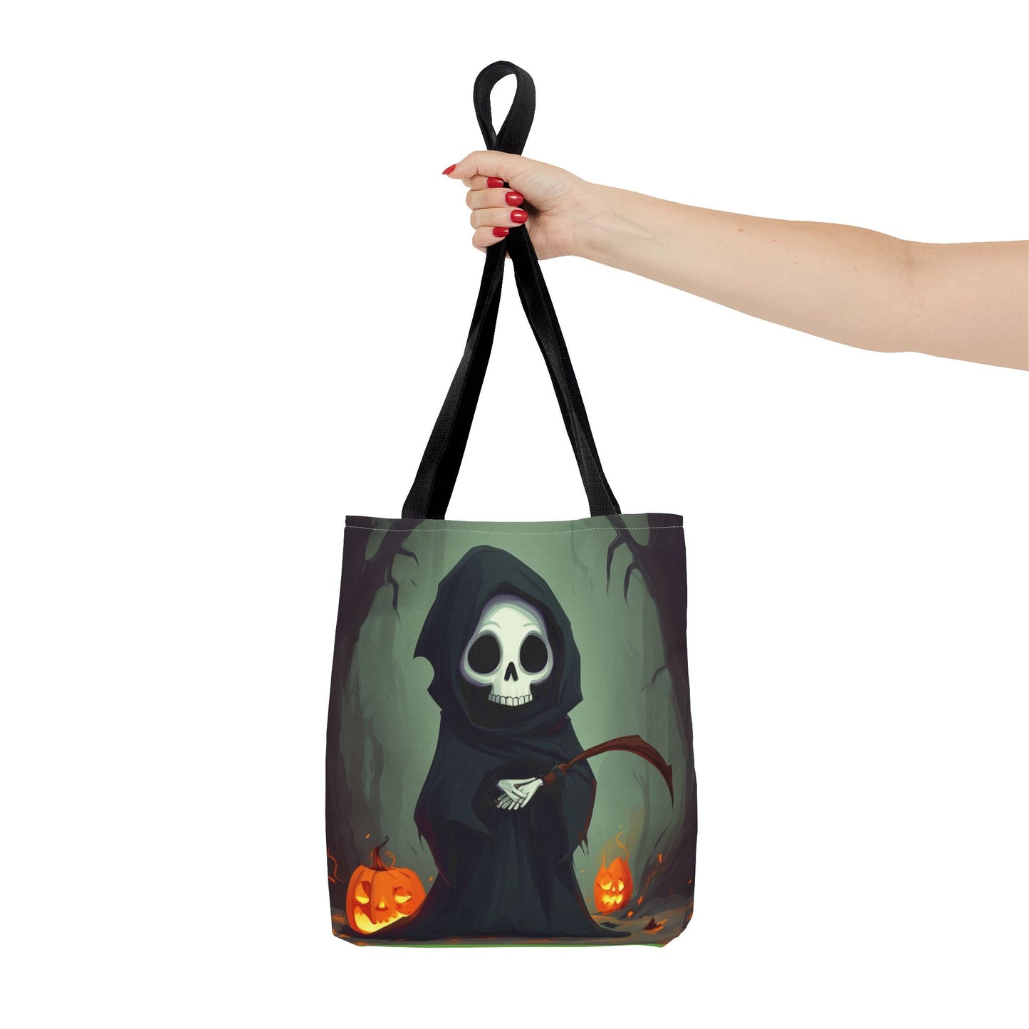 Spooky Forest Grim Reaper Tote Bag (AOP)