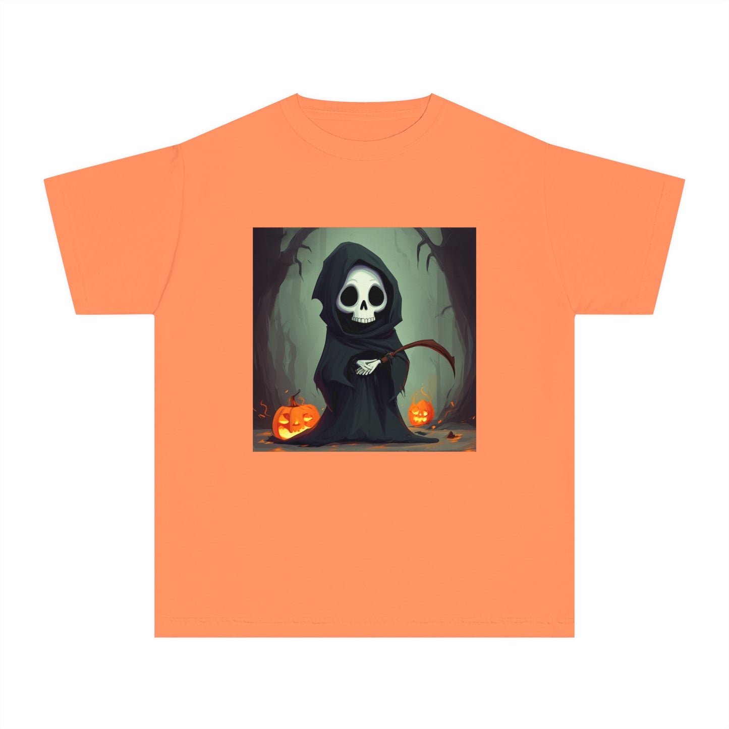 Spooky Forest Grim Reaper Youth Midweight Tee