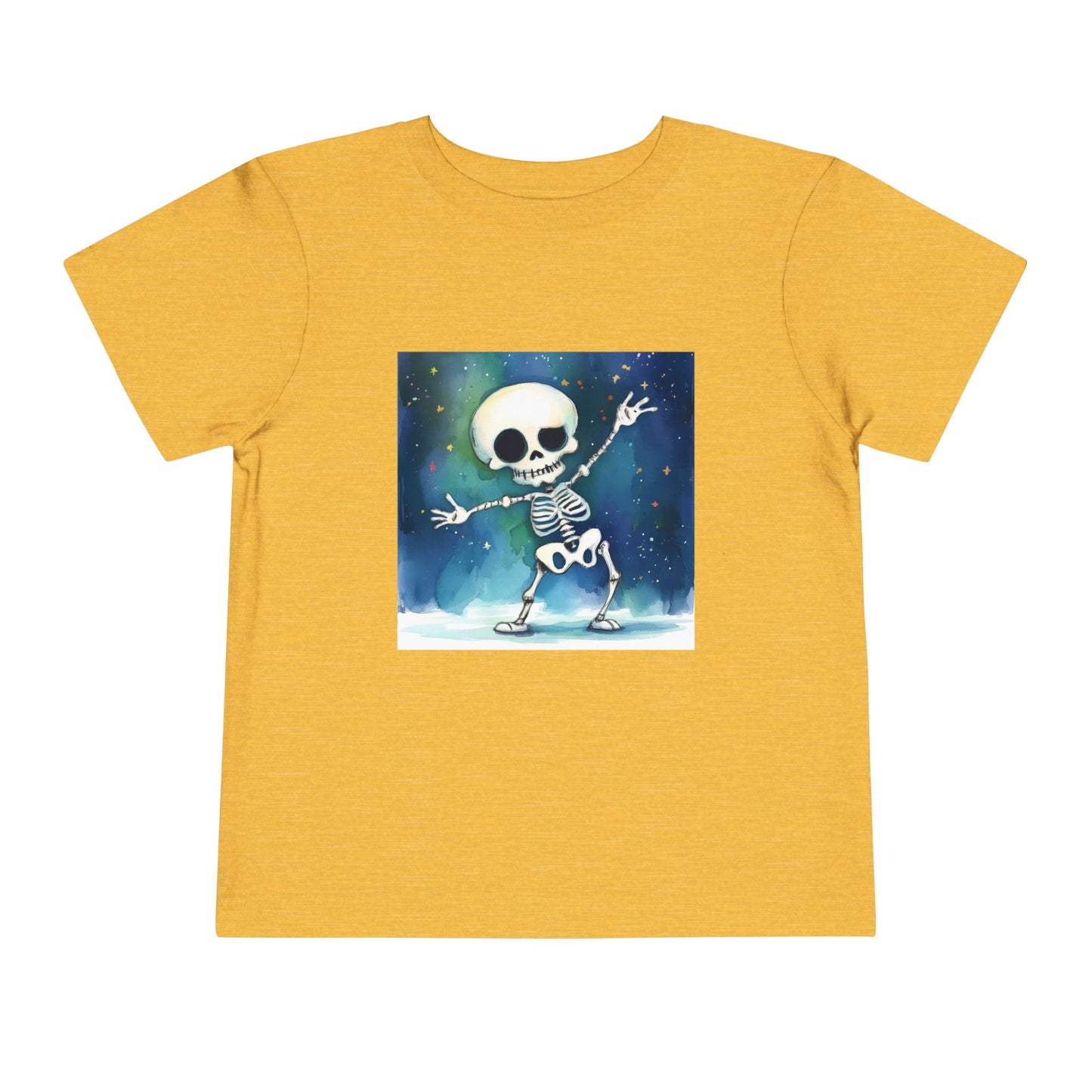 Cute Dancing Skeleton Toddler Short Sleeve Tee