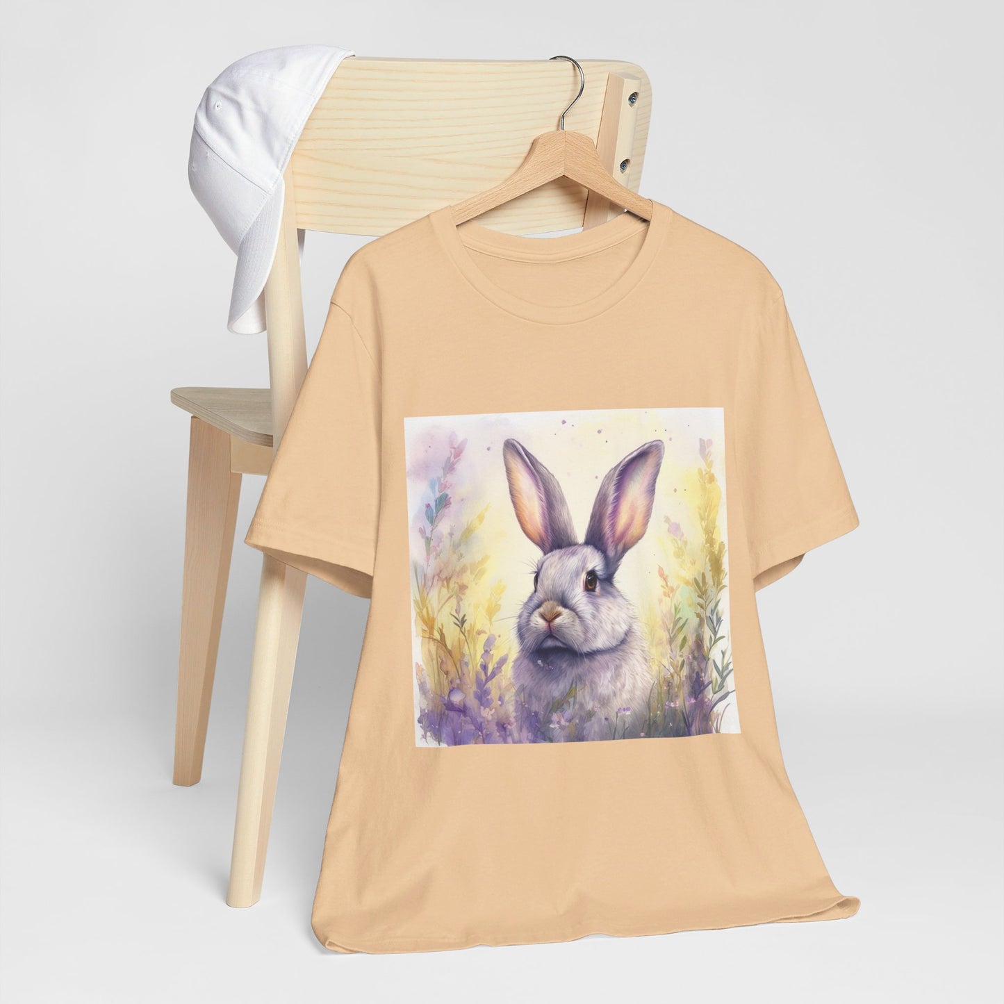 Realistic Cute Bunny Unisex Jersey Short Sleeve Tee