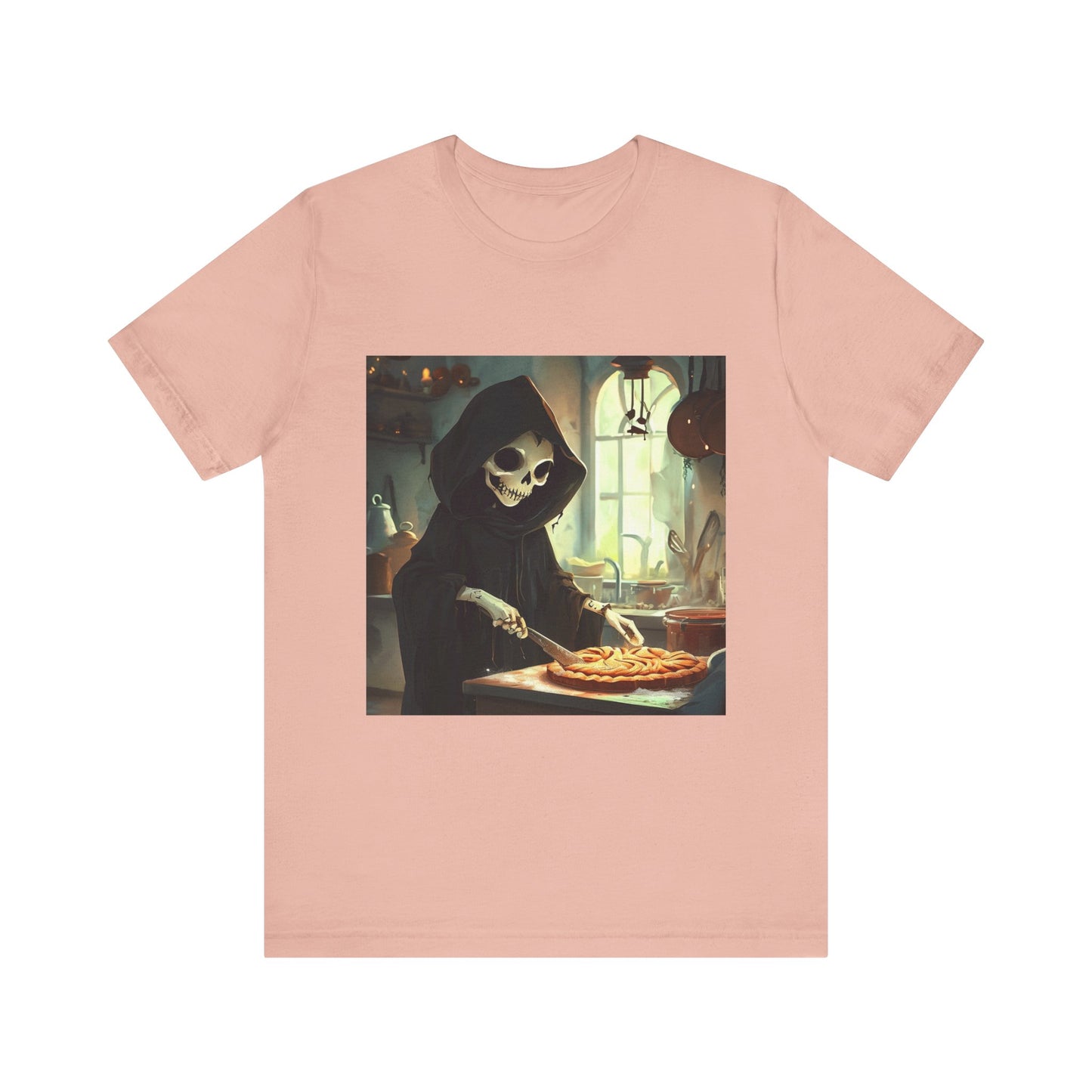 Grim Reaper Baking Pie Unisex Jersey Short Sleeve Tee