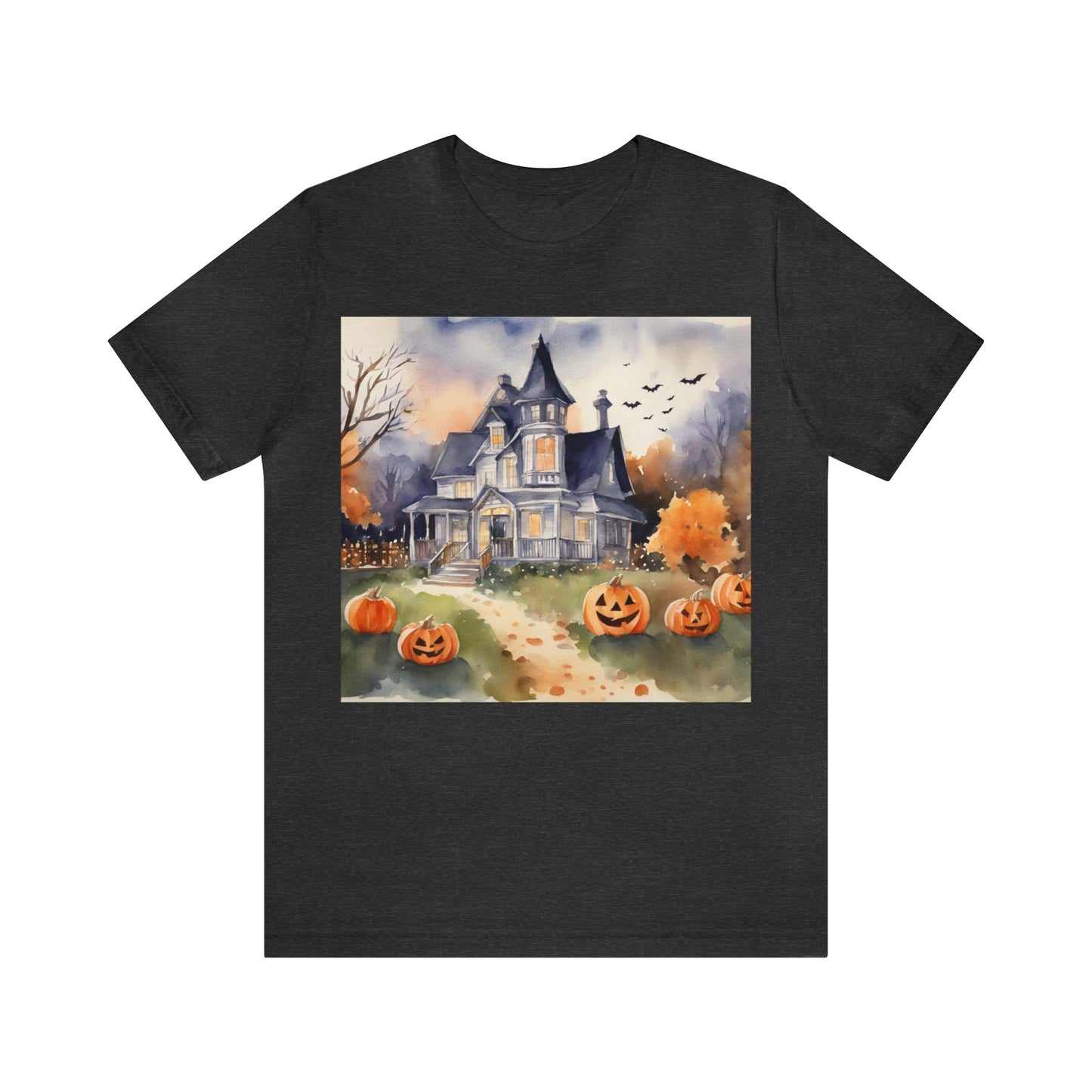 Haunted House Halloween Unisex Jersey Short Sleeve Tee