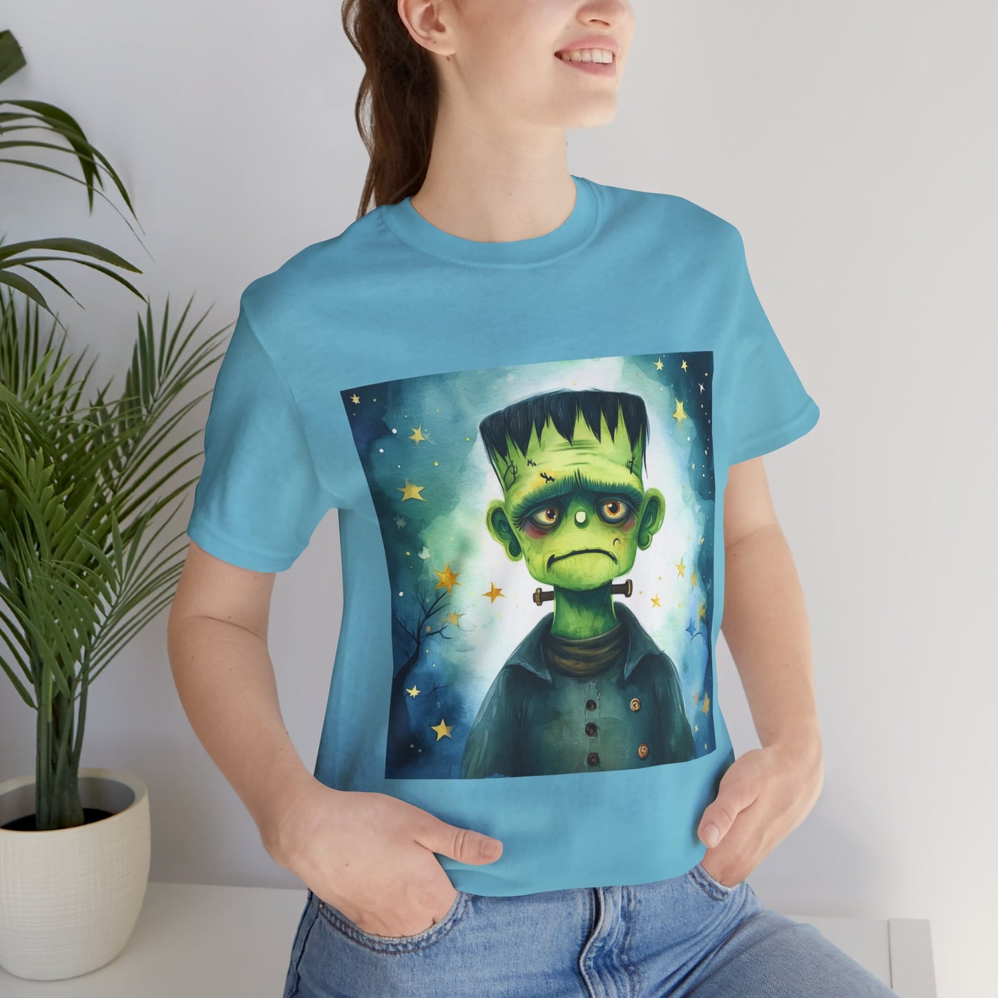 Cute Frankenstein Monster Unisex Jersey Short Sleeve Tee