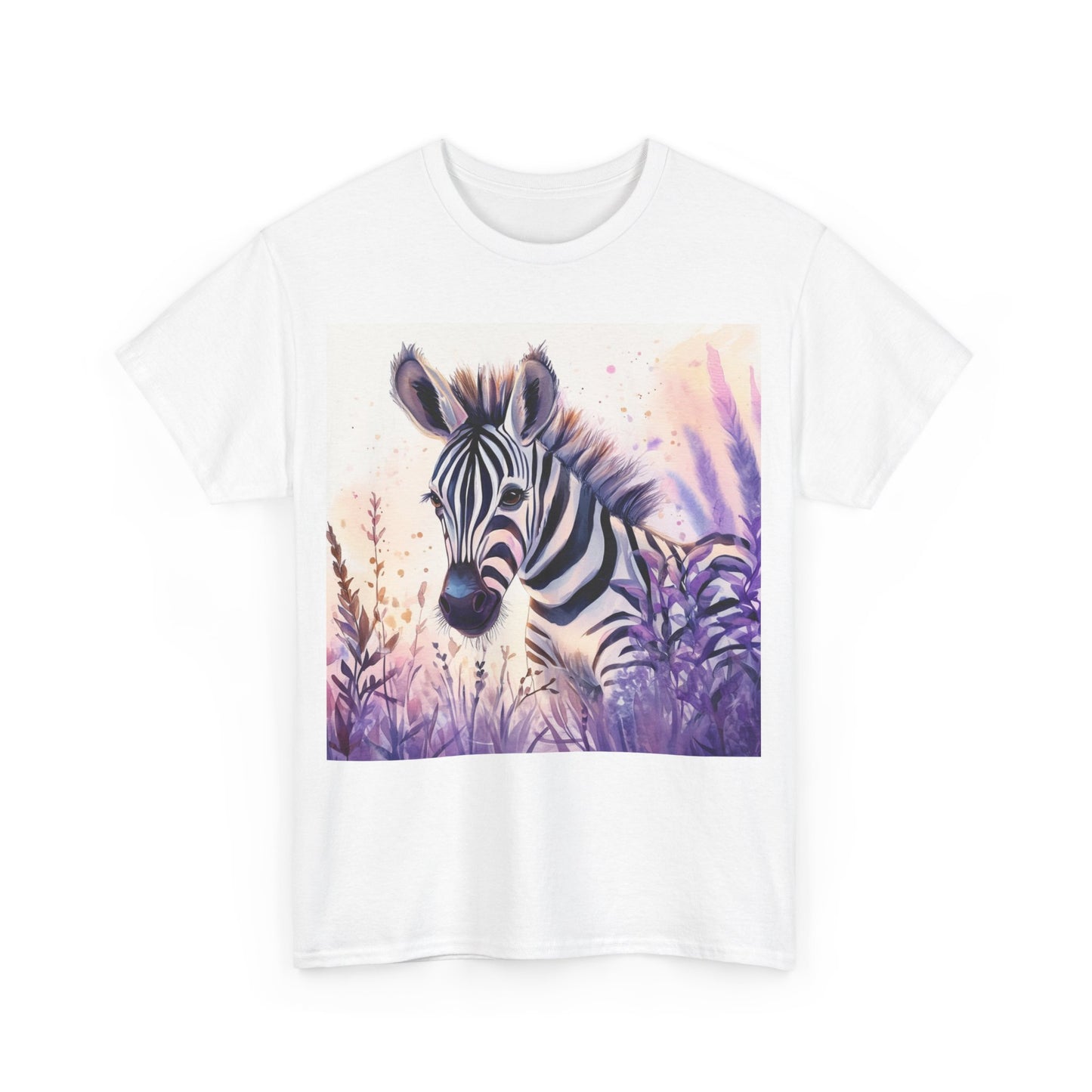 Cute Baby Zebra Unisex Heavy Cotton Tee