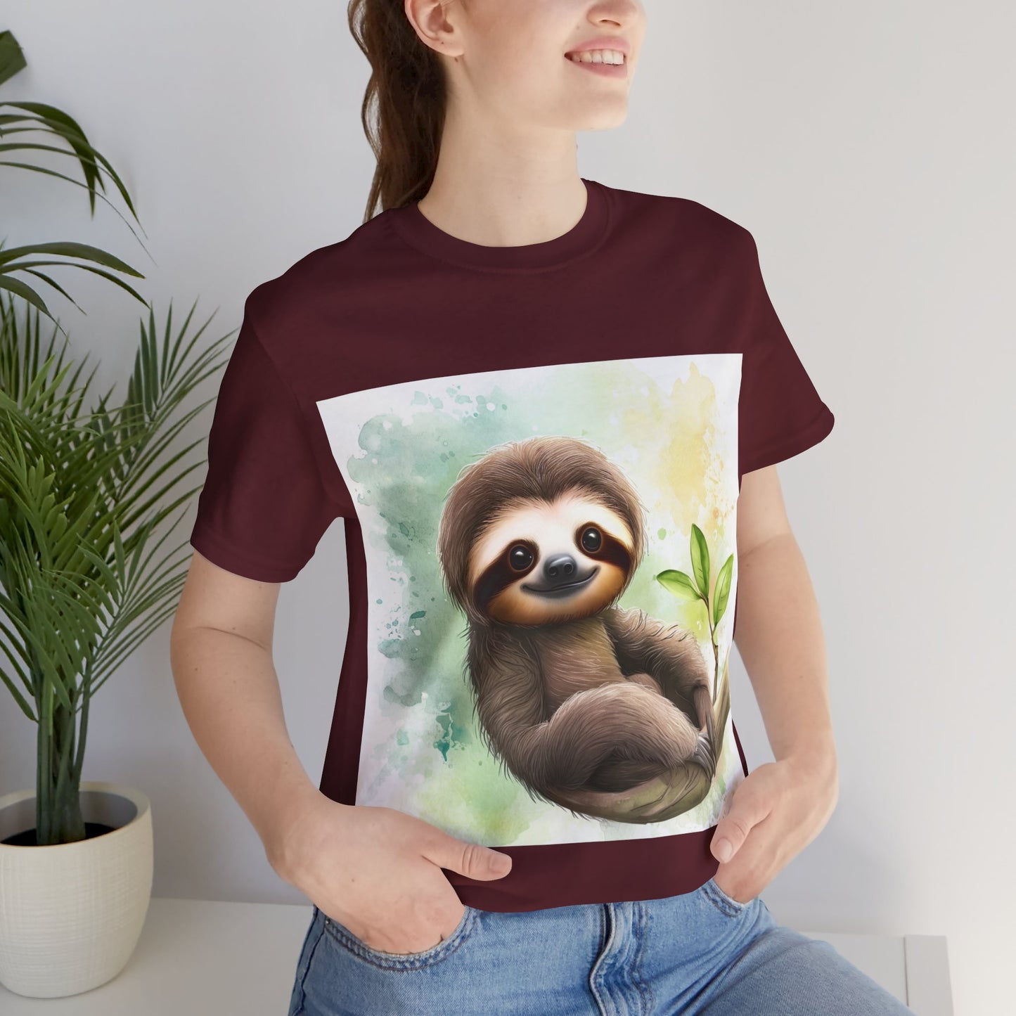 Cute Sloth Unisex Jersey Short Sleeve Tee