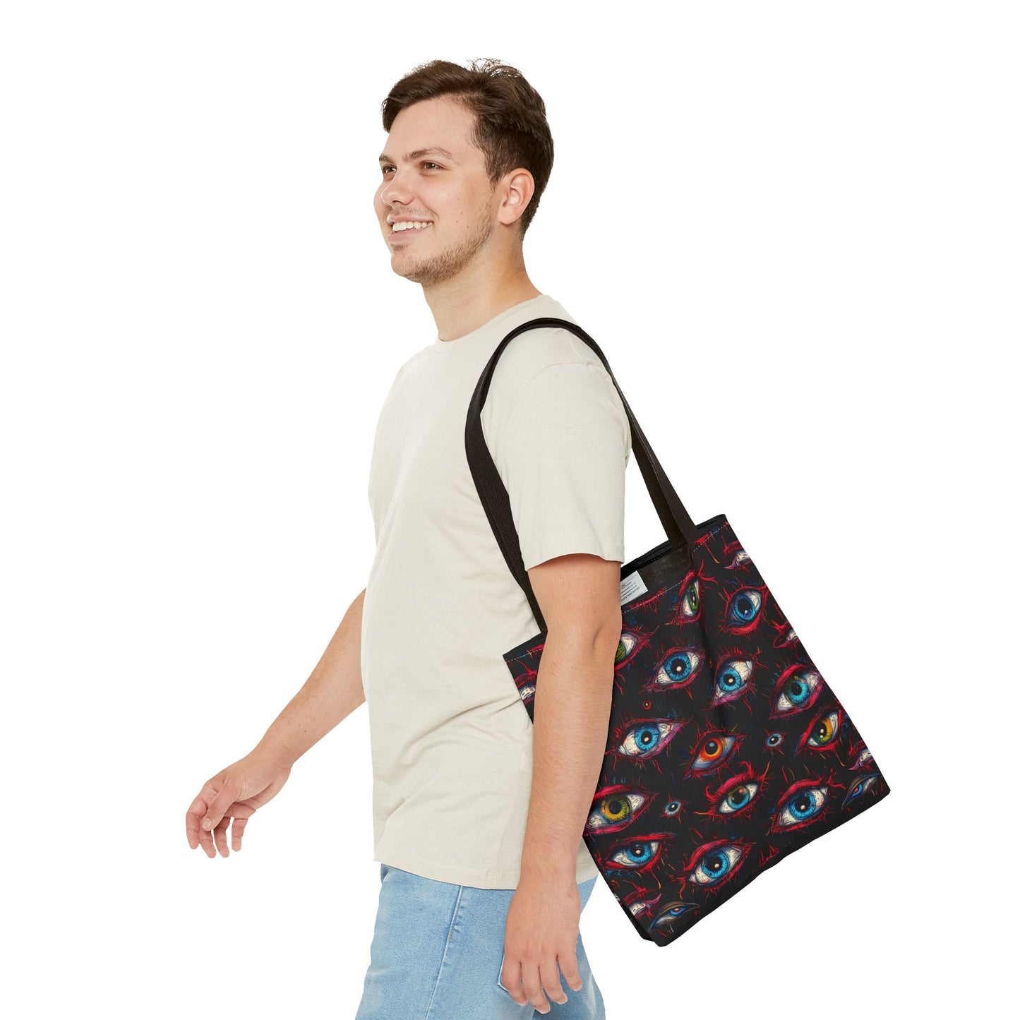 Creepy Eye Pattern Tote Bag (AOP)