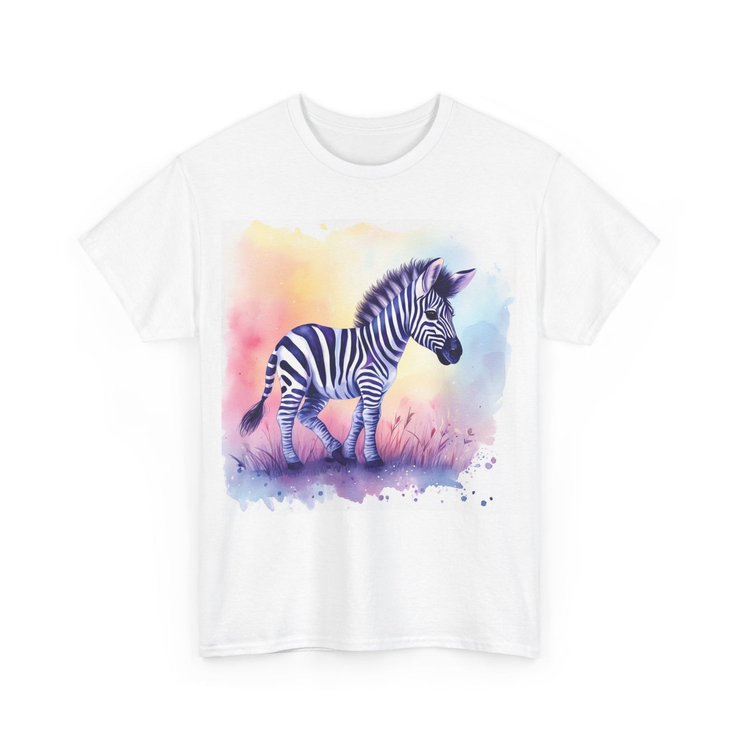 Lovable Baby Zebra Unisex Heavy Cotton Tee