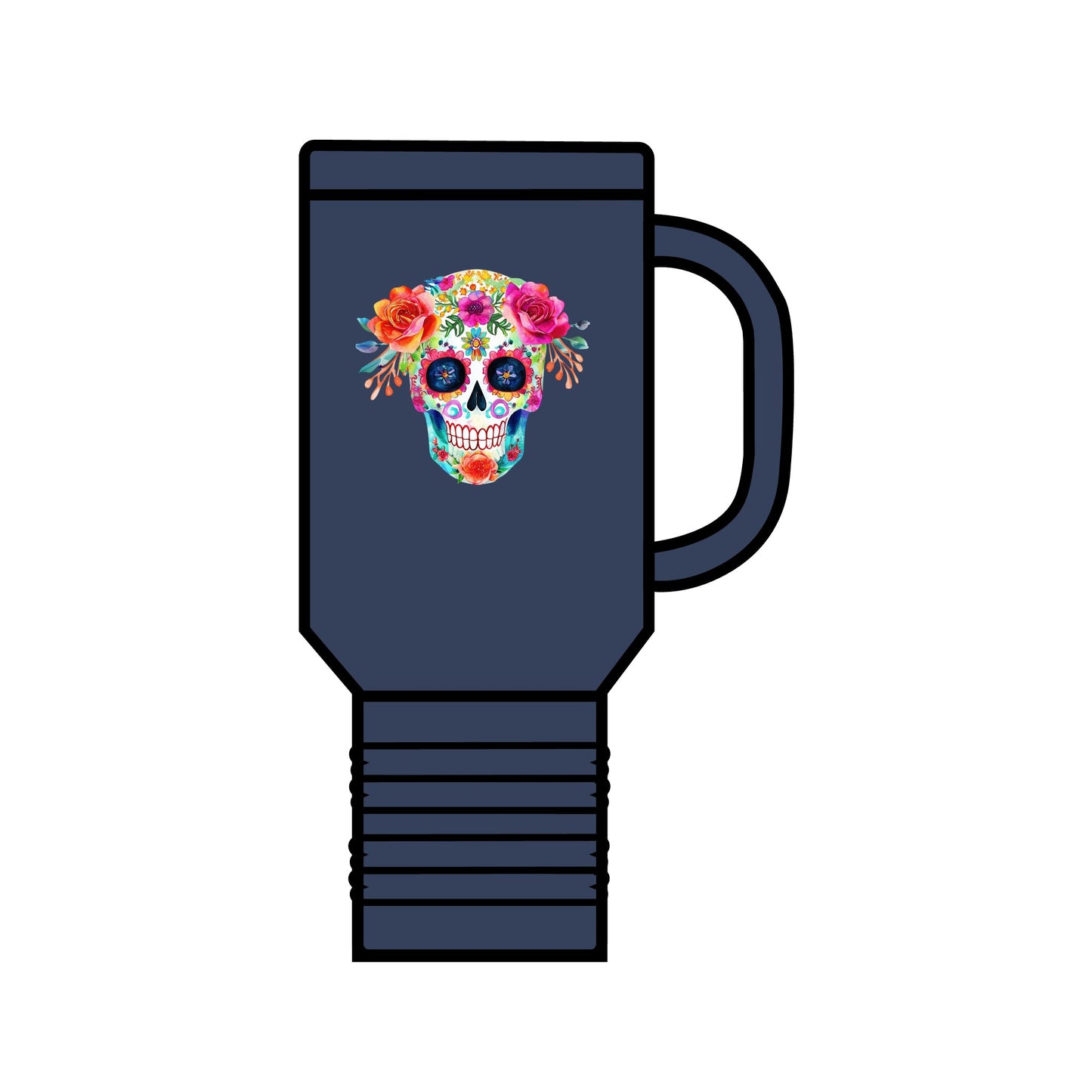 Day of the Dead Sugar Skull Insulated Travel Mug, 40oz