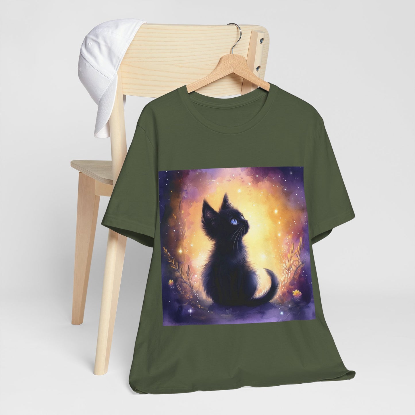 Galaxy Black Kitten Unisex Jersey Short Sleeve Tee