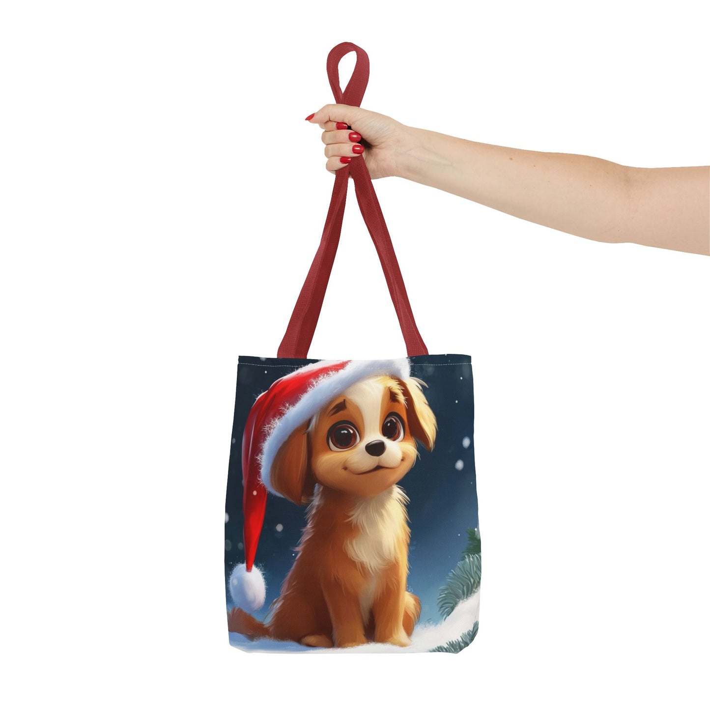 Cute Holiday Puppy Tote Bag (AOP)