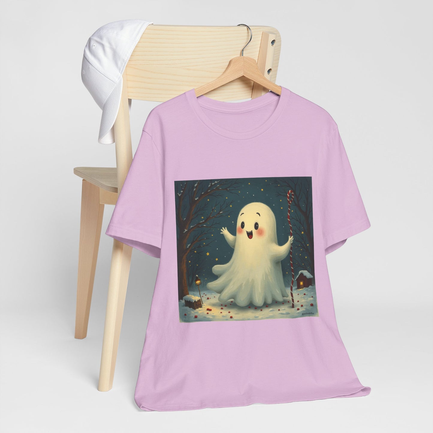 Cute Holiday Ghost Unisex Jersey Tee