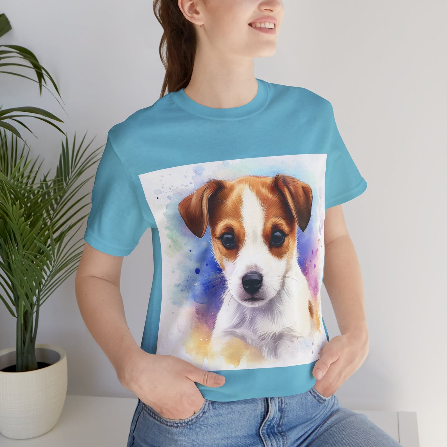 Cute Jack Russell Unisex Jersey Short Sleeve Tee