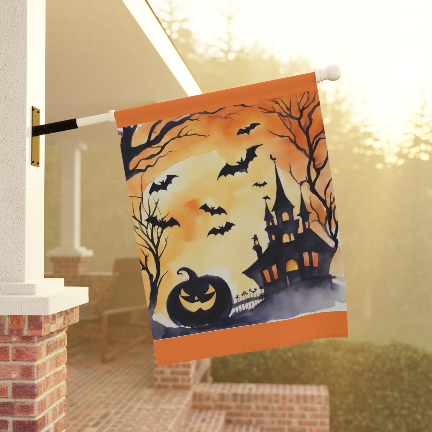 Halloween Haunted House Garden & House Banner