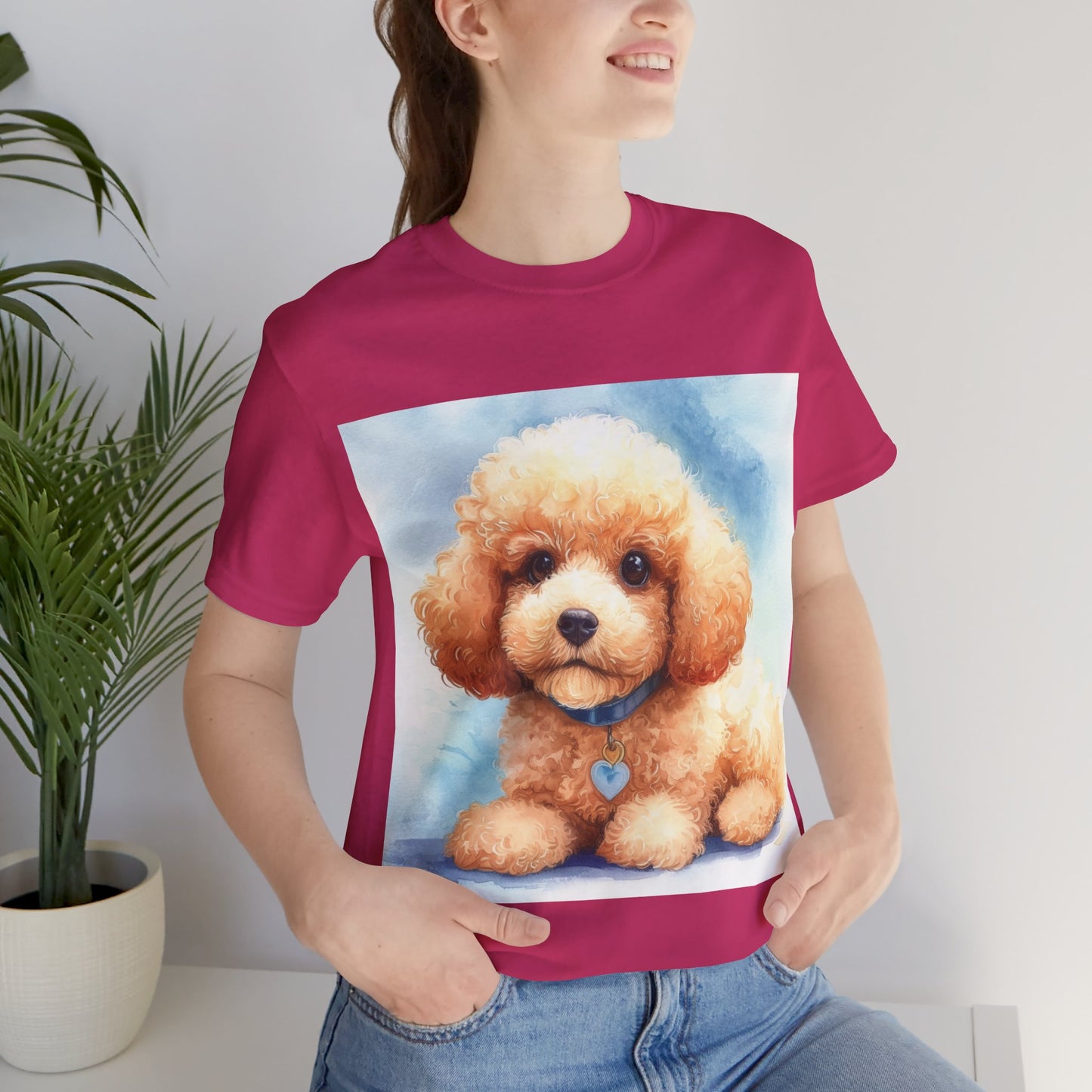 Poodle Puppy Unisex Jersey Short Sleeve Tee