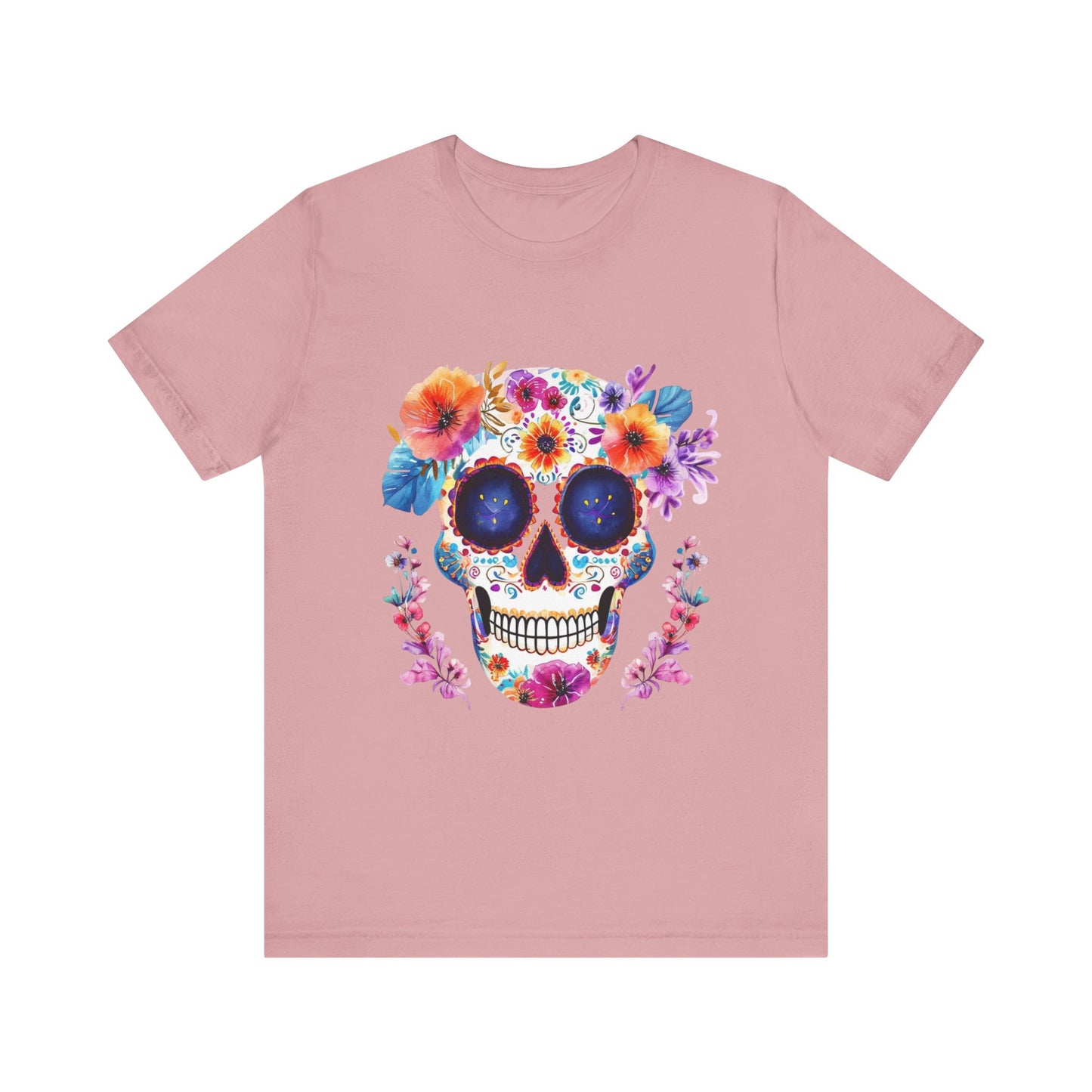 Day of the dead sugar skull Unisex Jersey Short Sleeve Tee