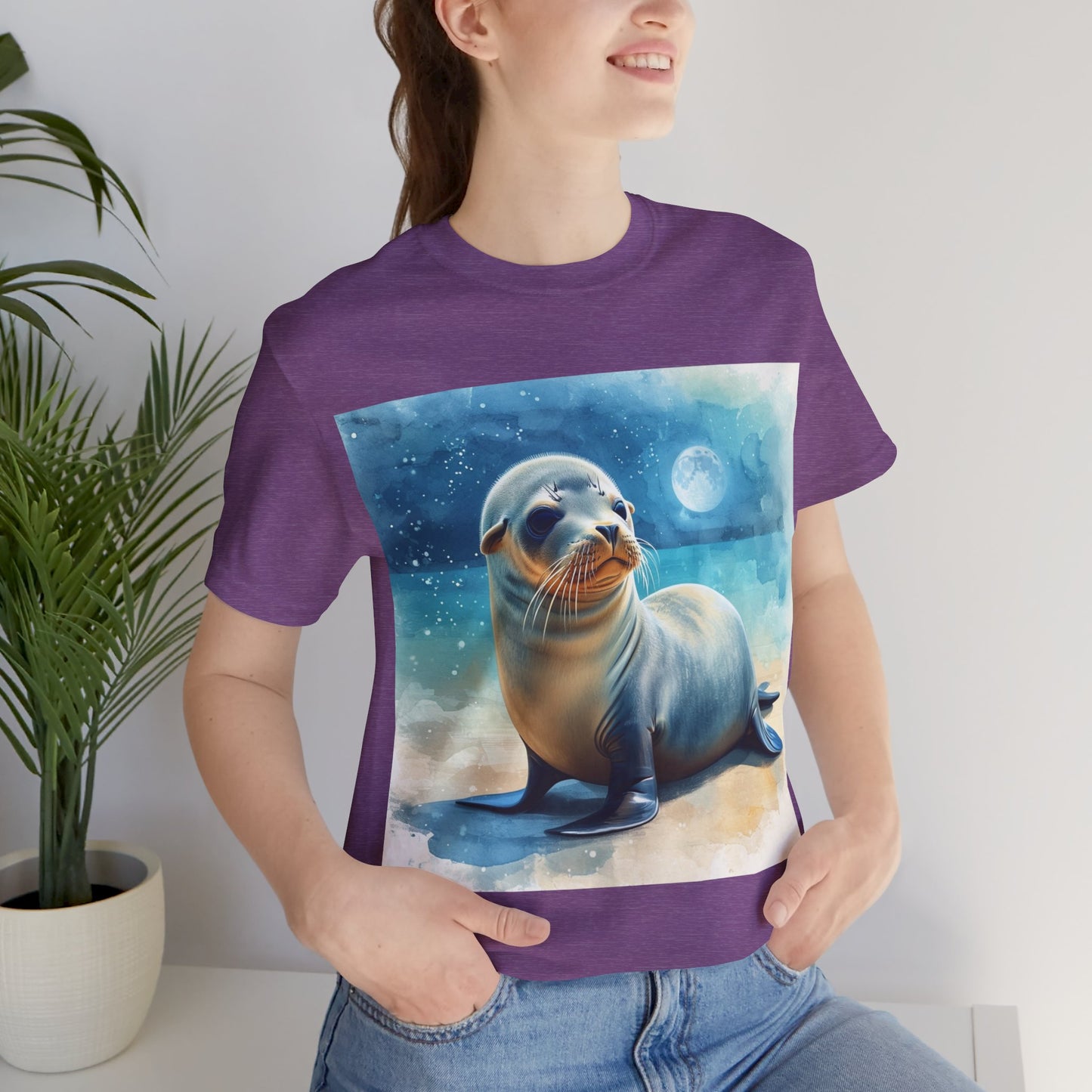 Cute Sea Lion Unisex Jersey Short Sleeve Tee