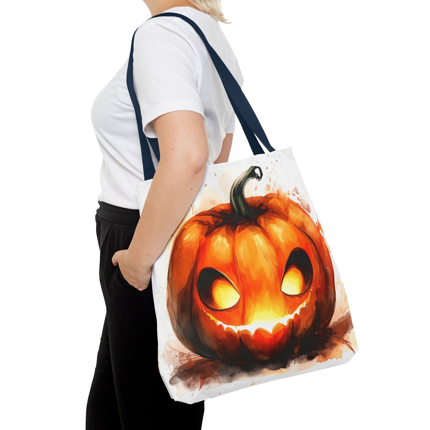 Cute Happy Jack o Lantern Tote Bag (AOP)