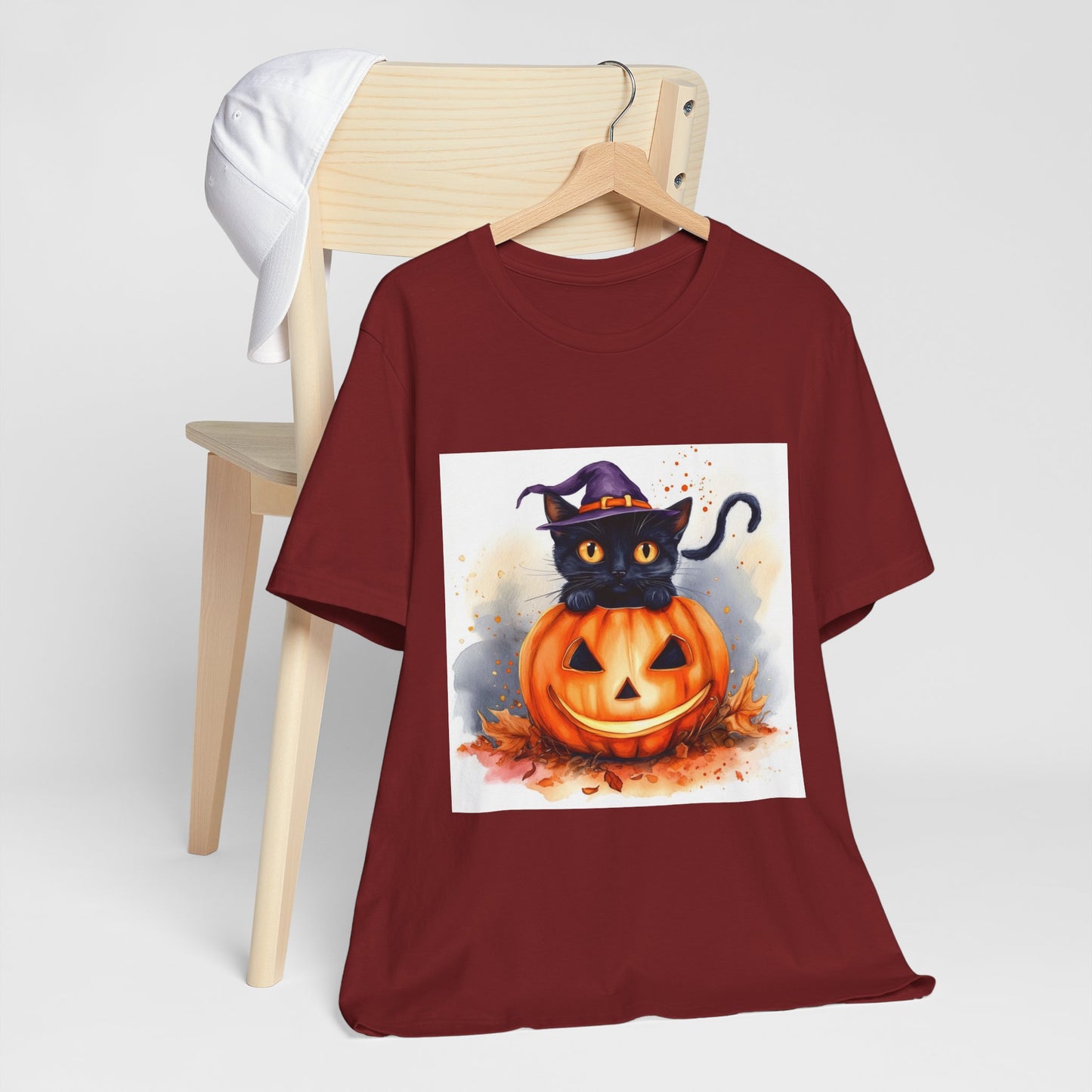 Halloween Cat Unisex Jersey Short Sleeve Tee