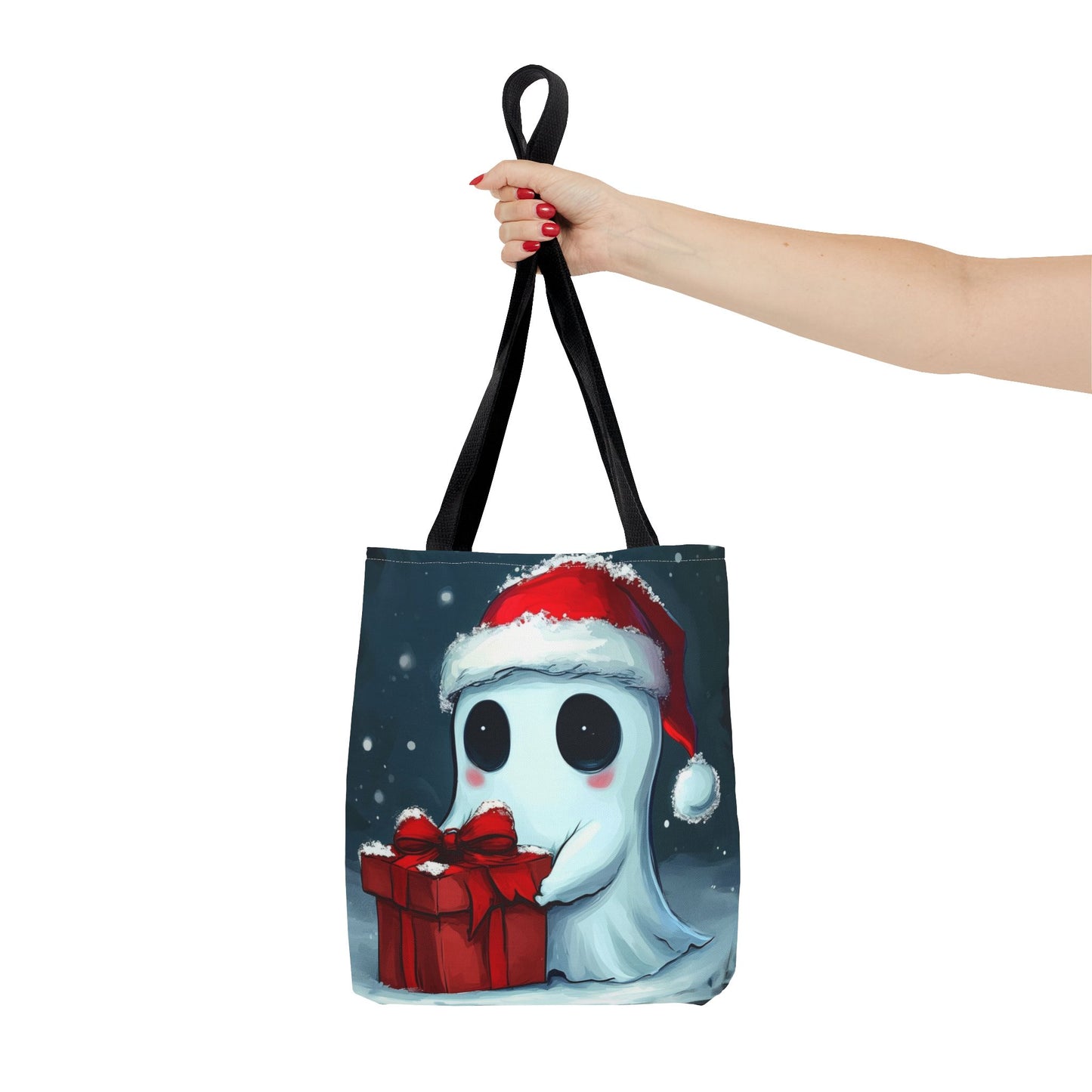 Cute Holiday Ghost Tote Bag (AOP)