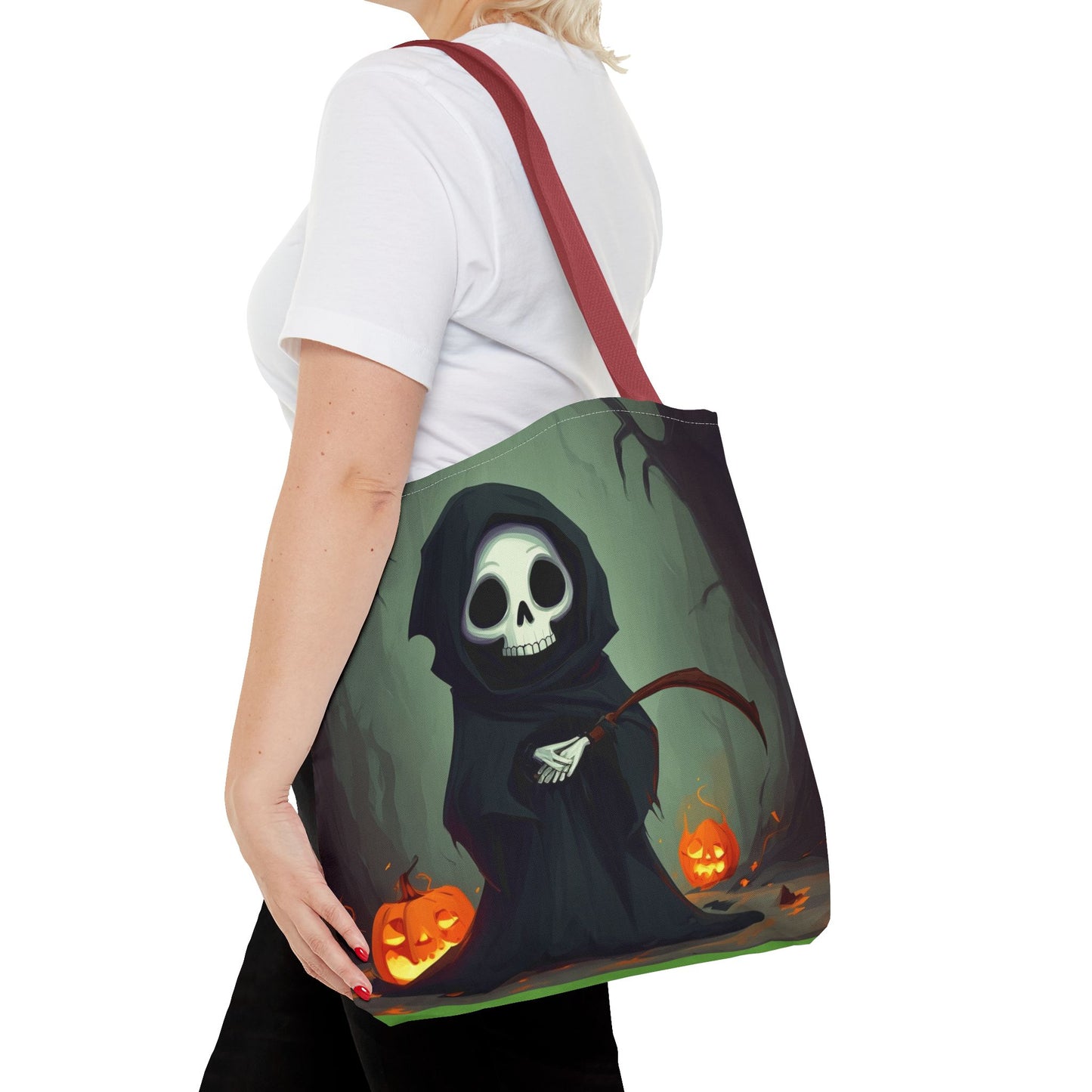 Spooky Forest Grim Reaper Tote Bag (AOP)