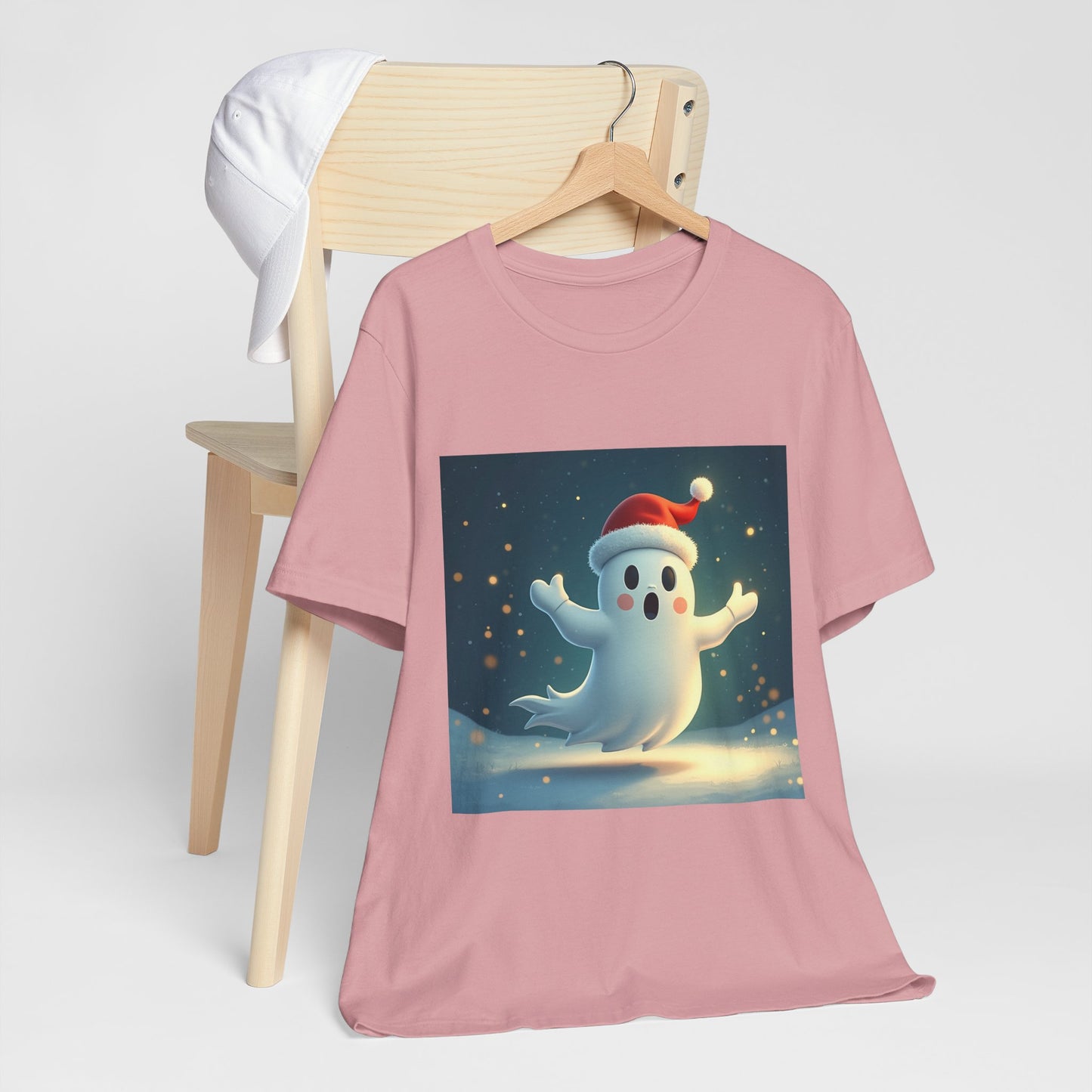 Cute Cartoon Ghost of Christmas Presents Unisex Jersey Tee