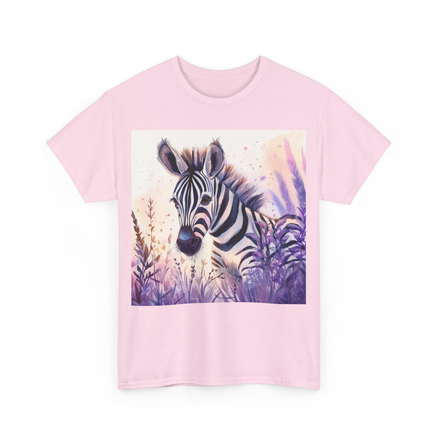 Cute Baby Zebra Unisex Heavy Cotton Tee