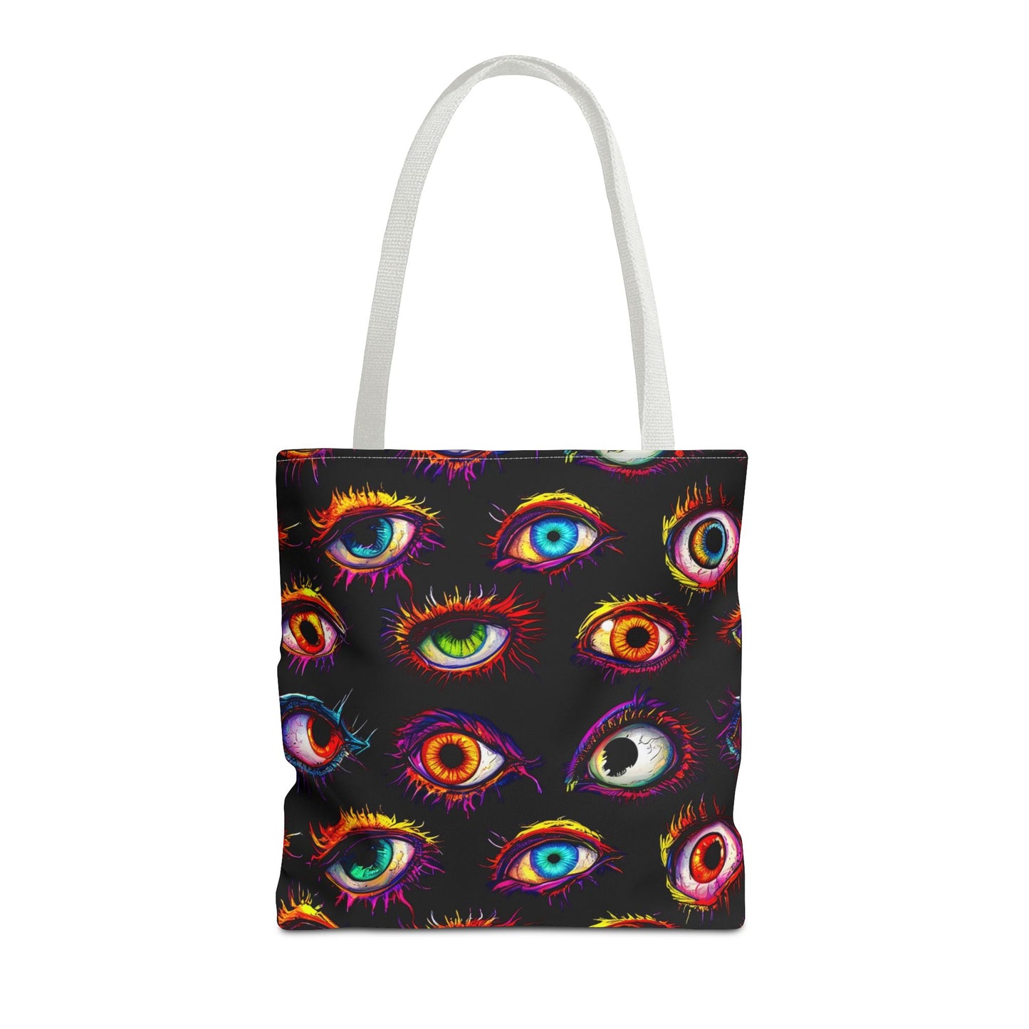 Colorful Spooky Eye Pattern Tote Bag (AOP)