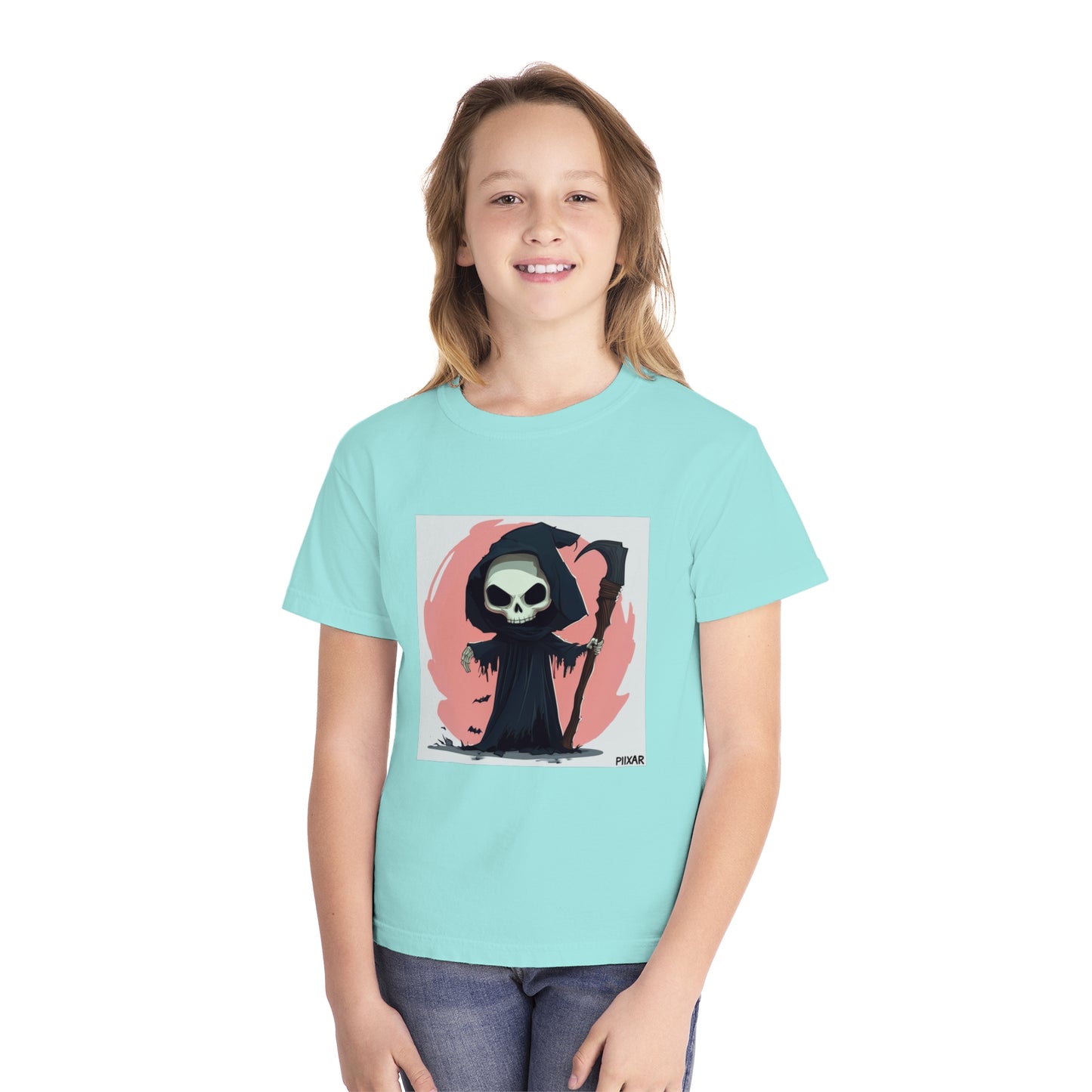 Cute Pink Grim Reaper Youth Midweight Tee