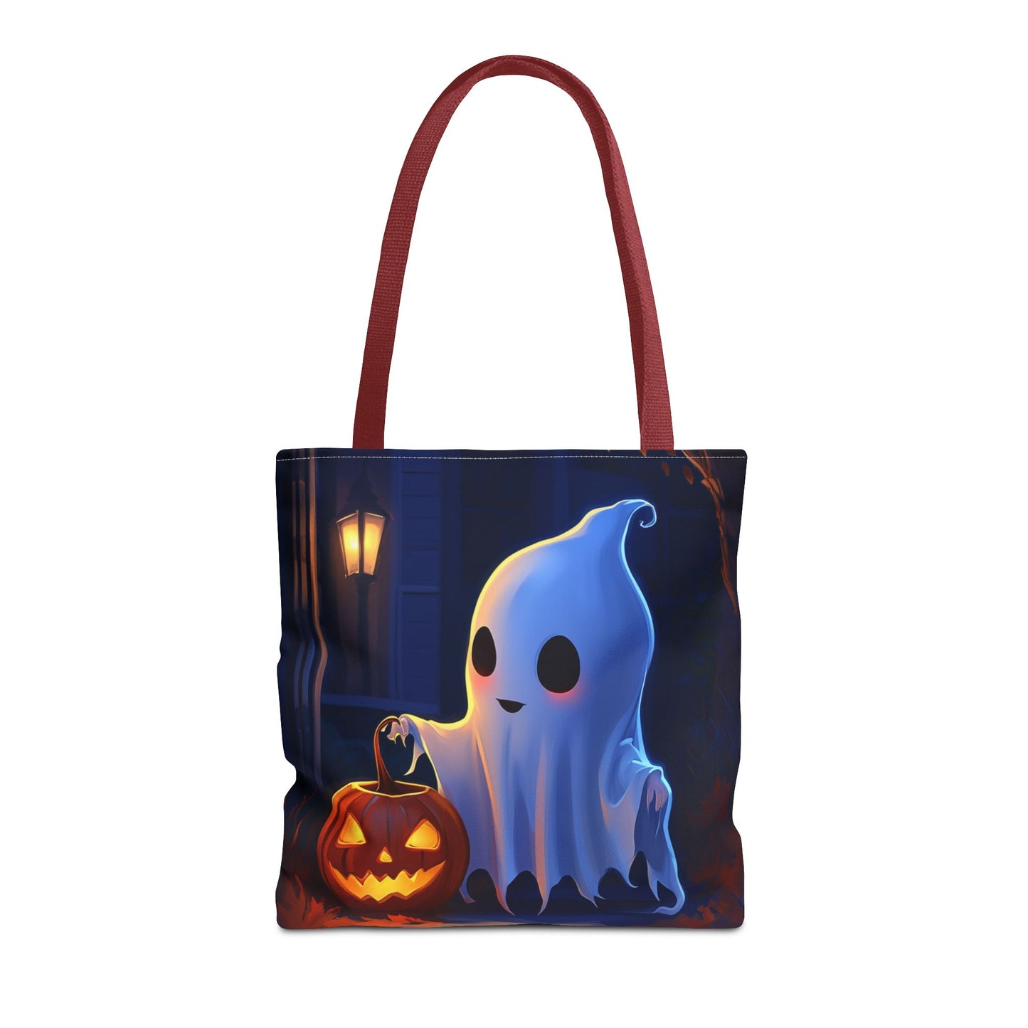 Cute Ghost Trick or Treating Tote Bag (AOP)