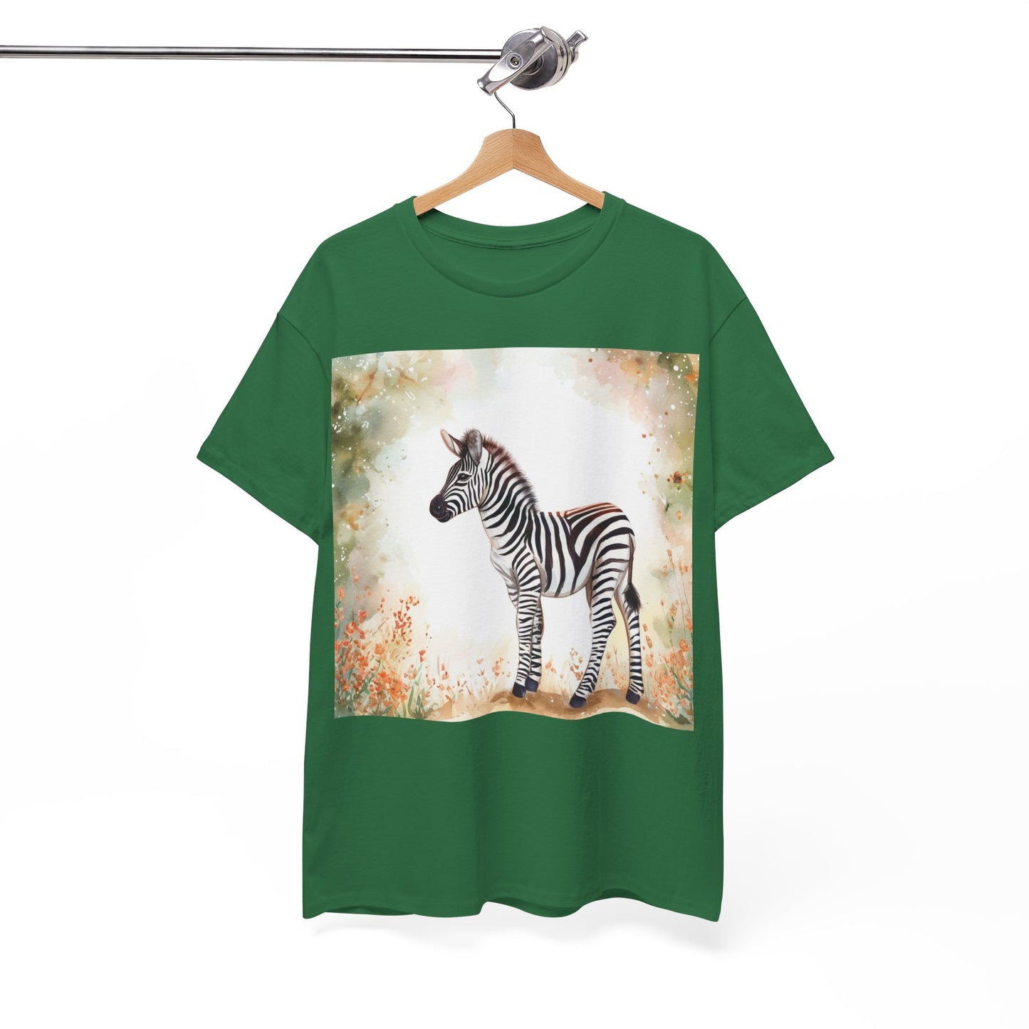 Playful Zebra Unisex Heavy Cotton Tee